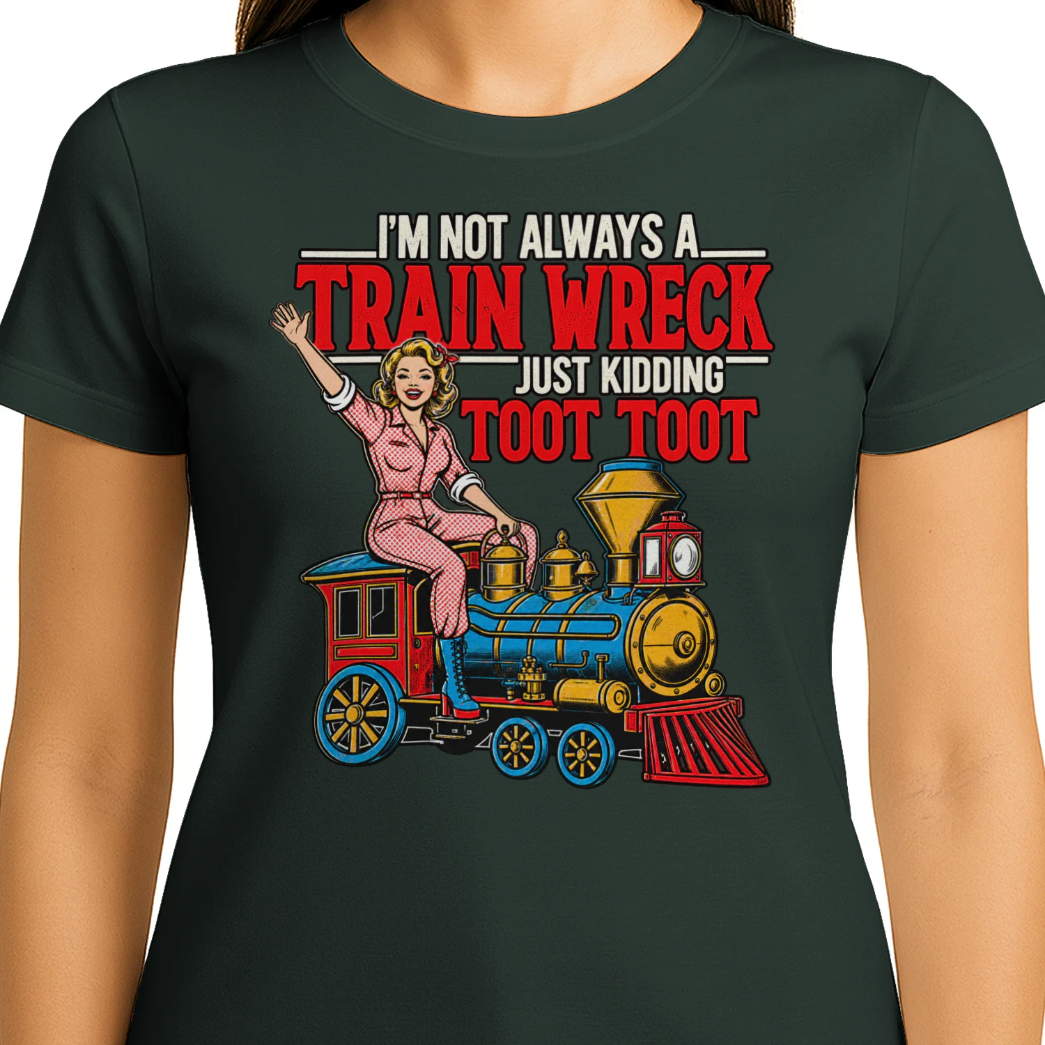 I’m Not Always a Train Wreck T-Shirt 🚂 Funny Vintage Train Shirt for Train Lovers & Railfans – Get Yours!