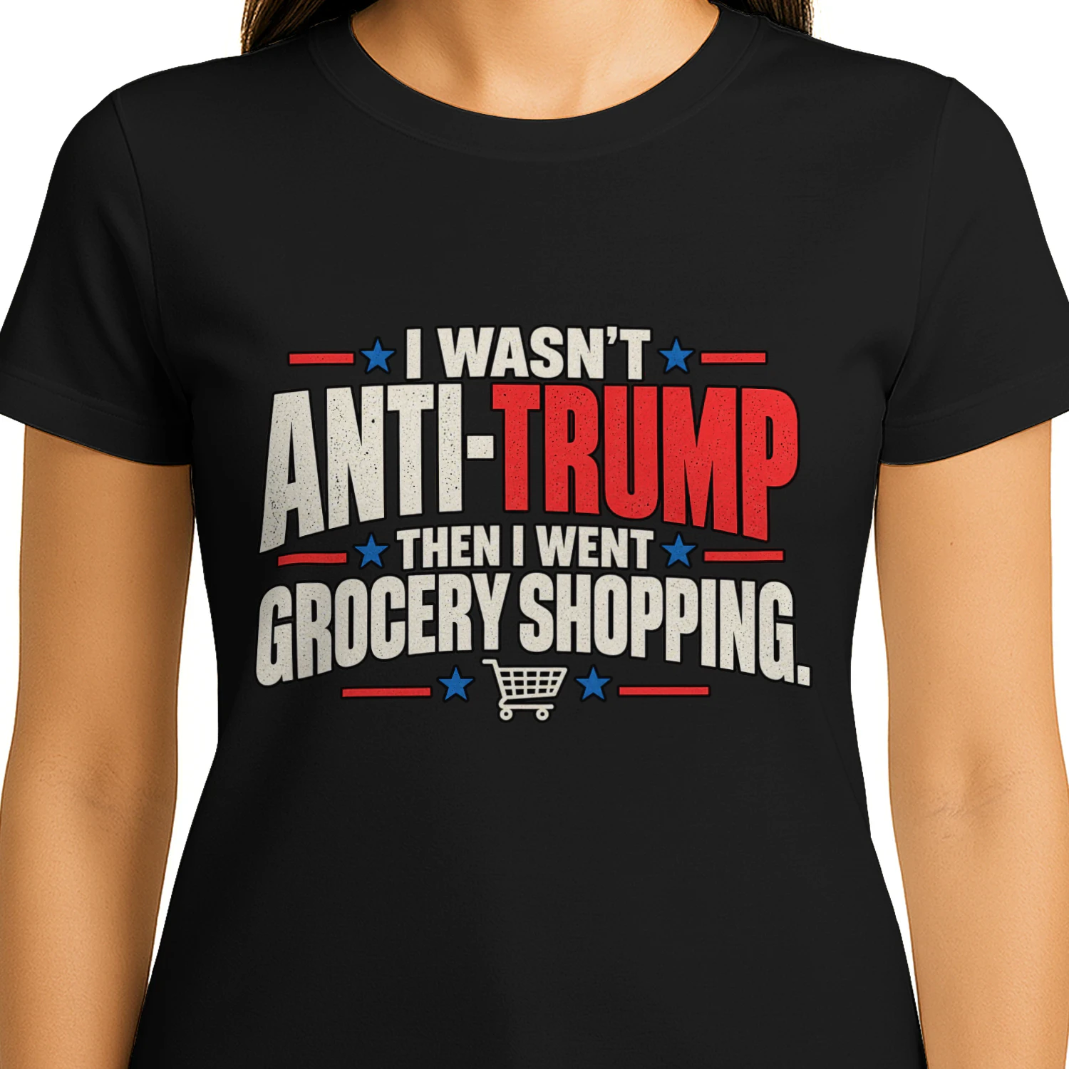 I Wasn’t Anti-Trump Then I Went Grocery Shopping Shirt 🇺🇸 | Funny Anti-Trump Political Humor Tee | Buy Now