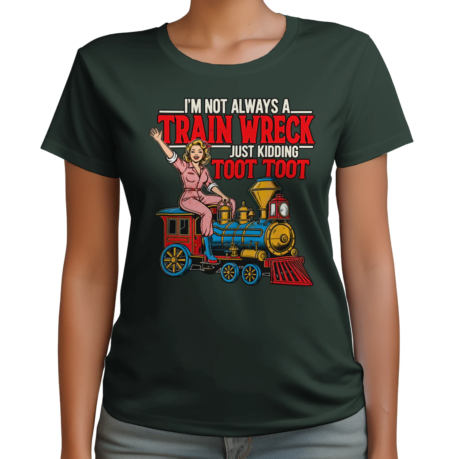 I’m Not Always a Train Wreck T-Shirt 🚂 Funny Vintage Train Shirt for Train Lovers & Railfans – Get Yours!