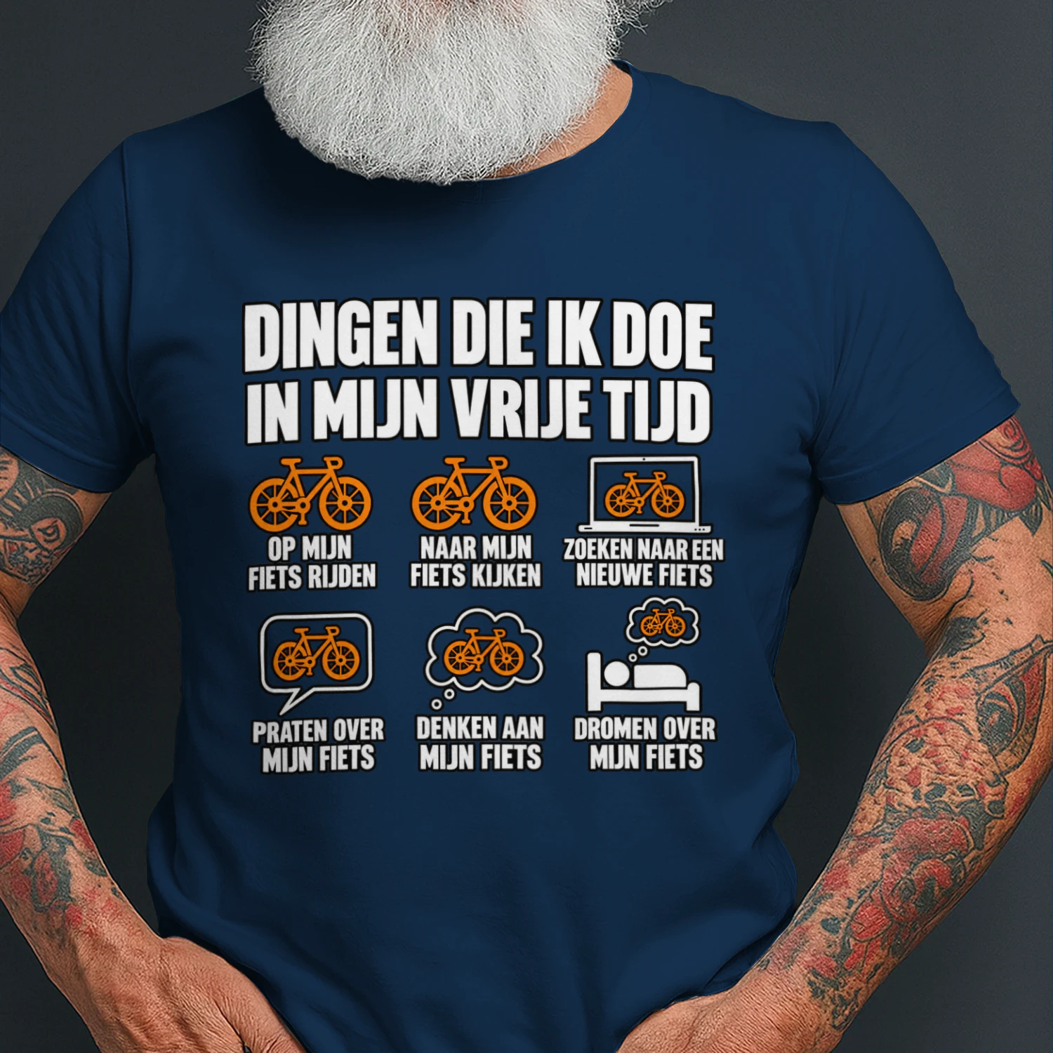 Dingen Die Ik In Mijn Vrije Tijd Doe T-Shirt 🚴 | Grappig Fietsshirt voor Fietsers, Fietsliefhebbers & Wielrenners | Bestel Nu!
