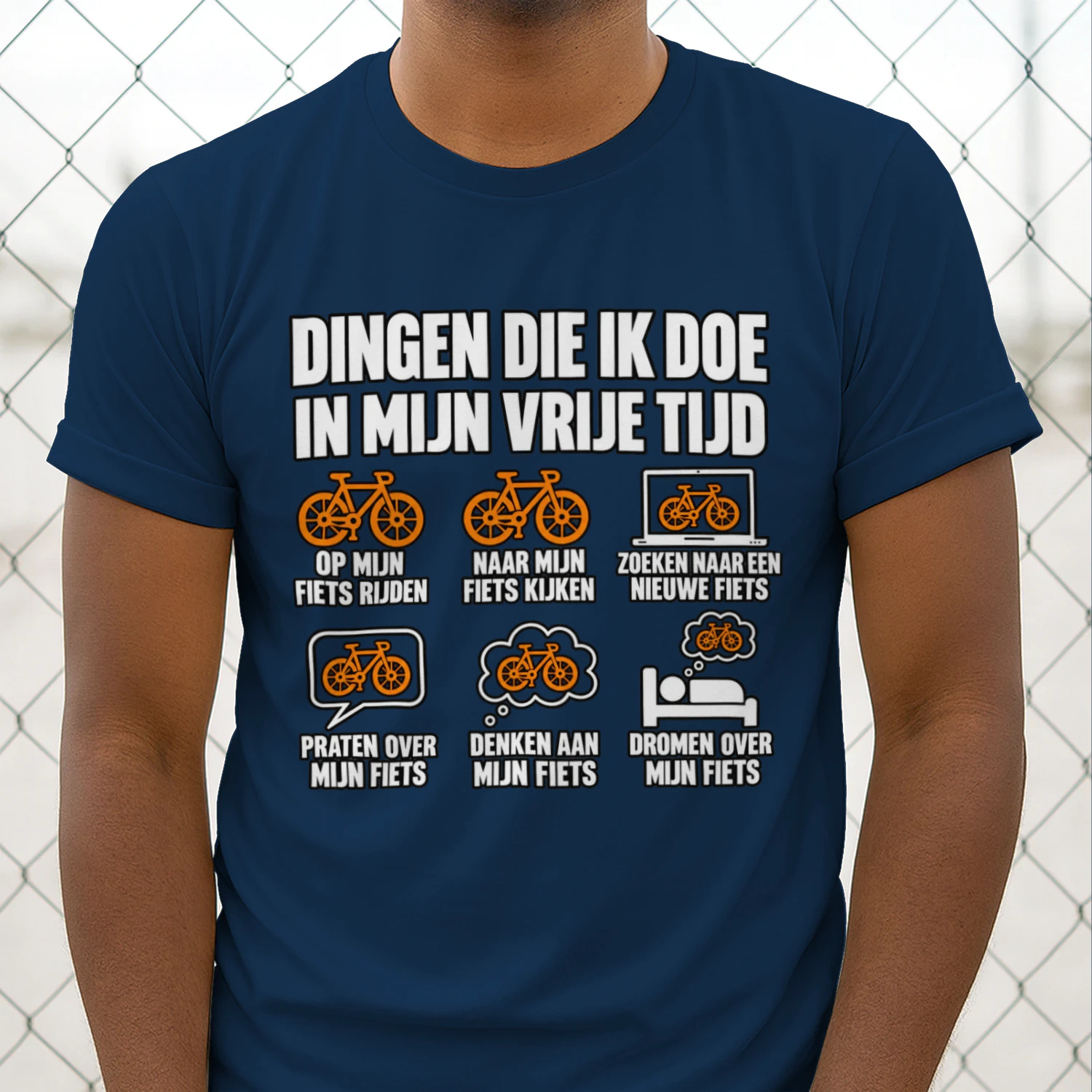 Dingen Die Ik In Mijn Vrije Tijd Doe T-Shirt 🚴 | Grappig Fietsshirt voor Fietsers, Fietsliefhebbers & Wielrenners | Bestel Nu!
