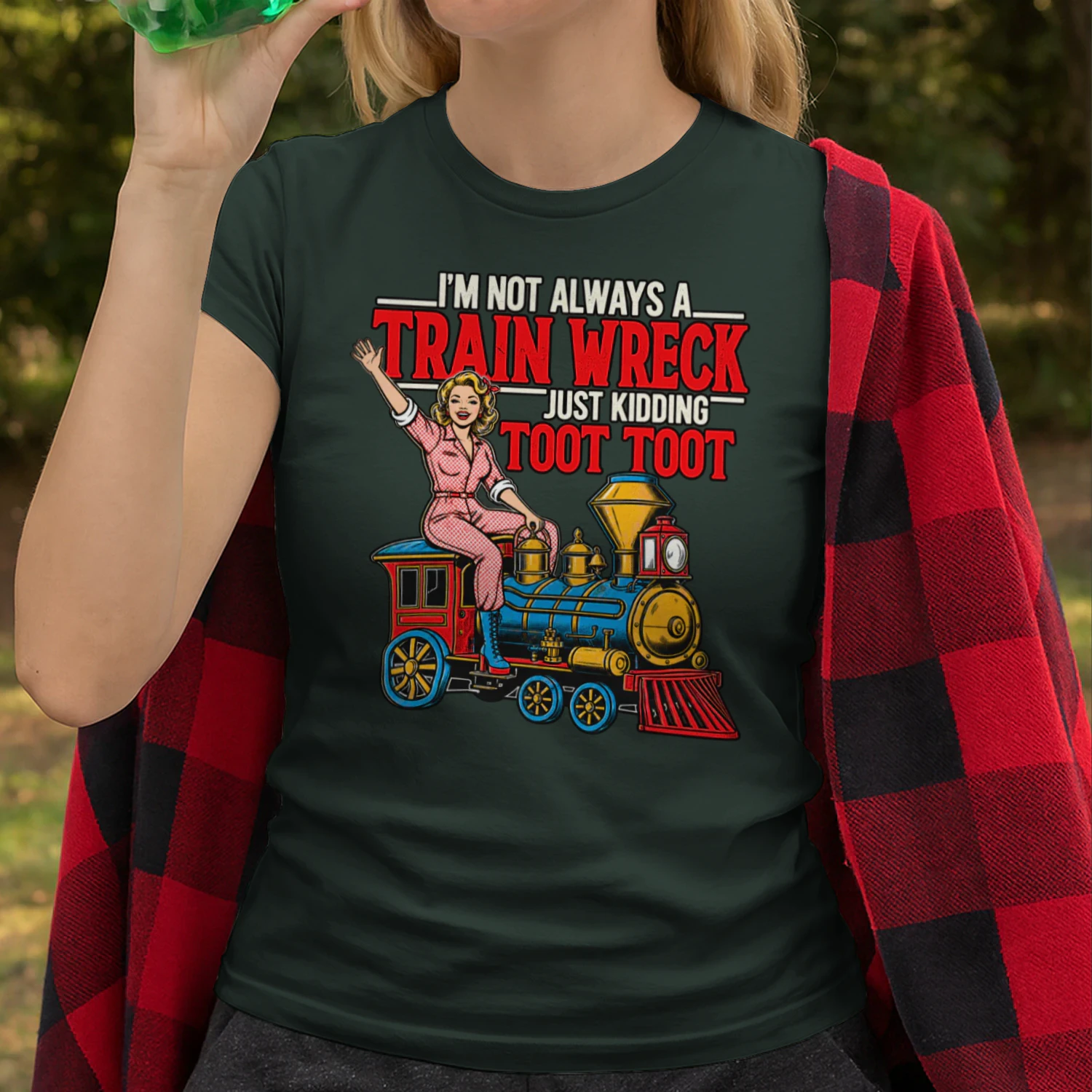 I’m Not Always a Train Wreck T-Shirt 🚂 Funny Vintage Train Shirt for Train Lovers & Railfans – Get Yours!