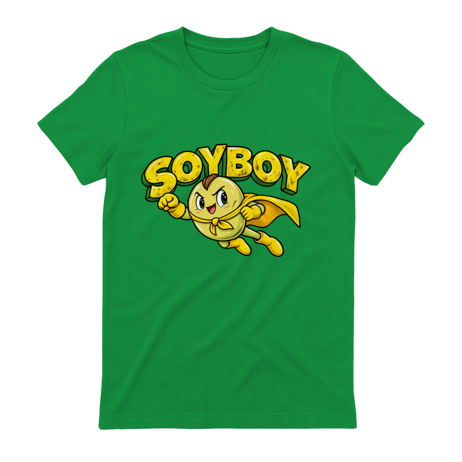 Funny Soyboy Superhero Meme T-Shirt – Retro Soybean Cartoon Shirt, Sarcastic Geek Humor Tee 🫘🦸 Buy Now!