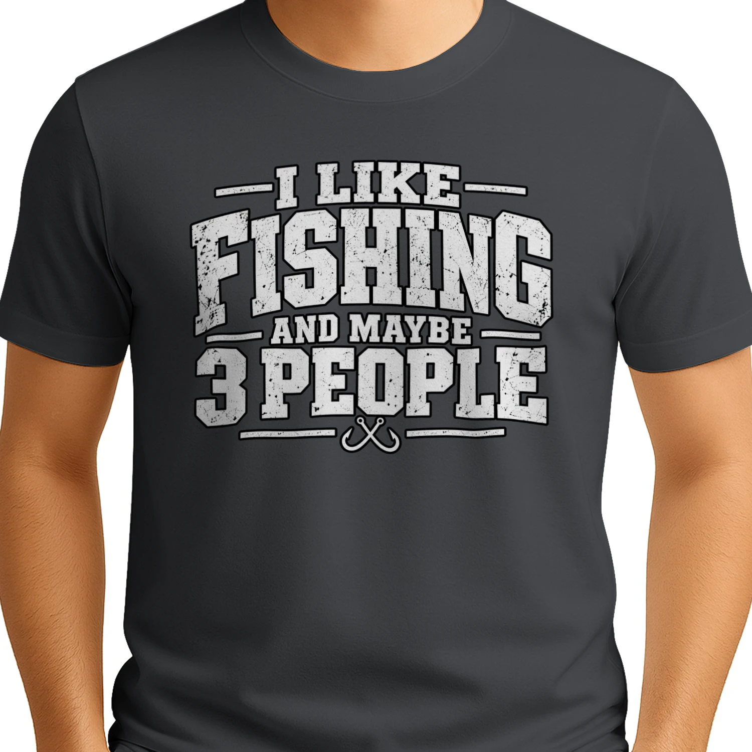 I Like Fishing and Maybe 3 People T-Shirt 🎣 | Funny Fishing Shirt for Anglers, Fishermen & Introverts | Get Yours!