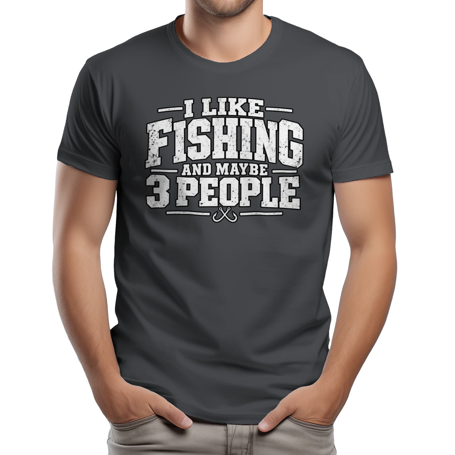 I Like Fishing and Maybe 3 People T-Shirt 🎣 | Funny Fishing Shirt for Anglers, Fishermen & Introverts | Get Yours!
