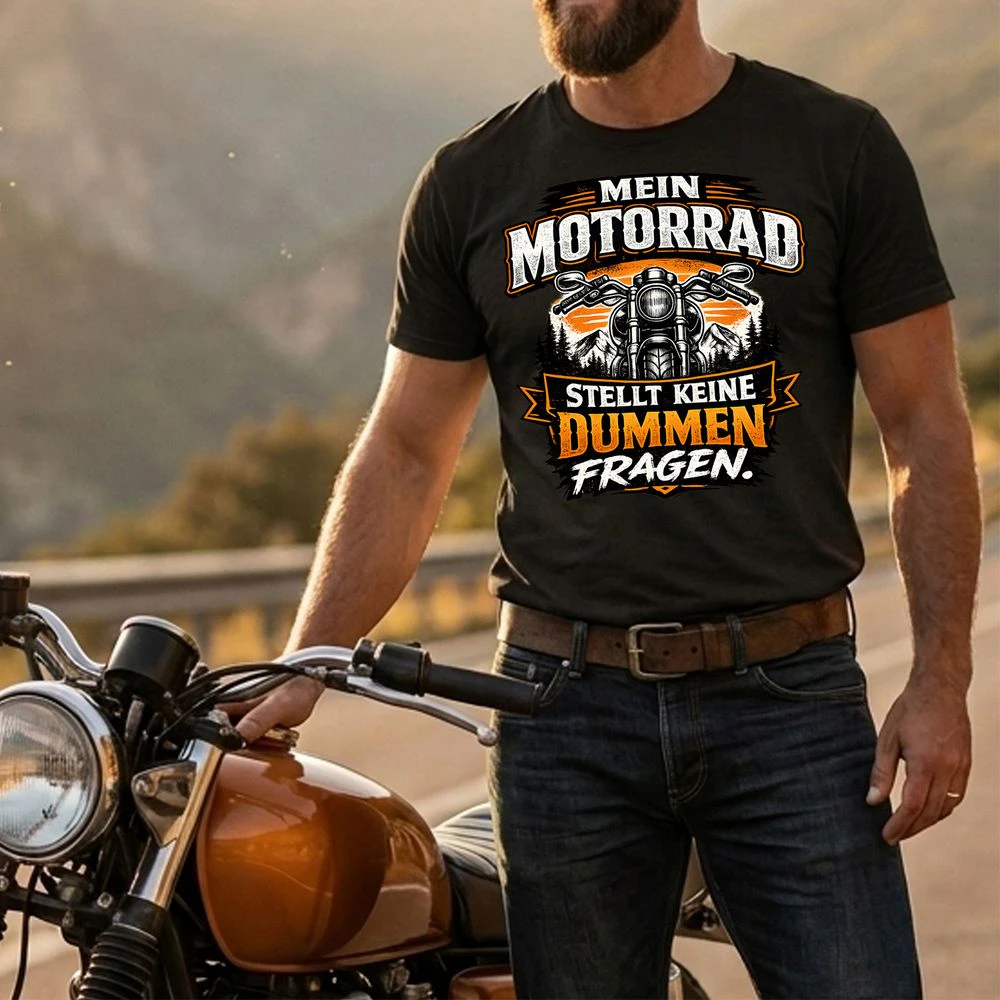 T-shirt - Mein Motorrad stellt keine dummen Fragen.