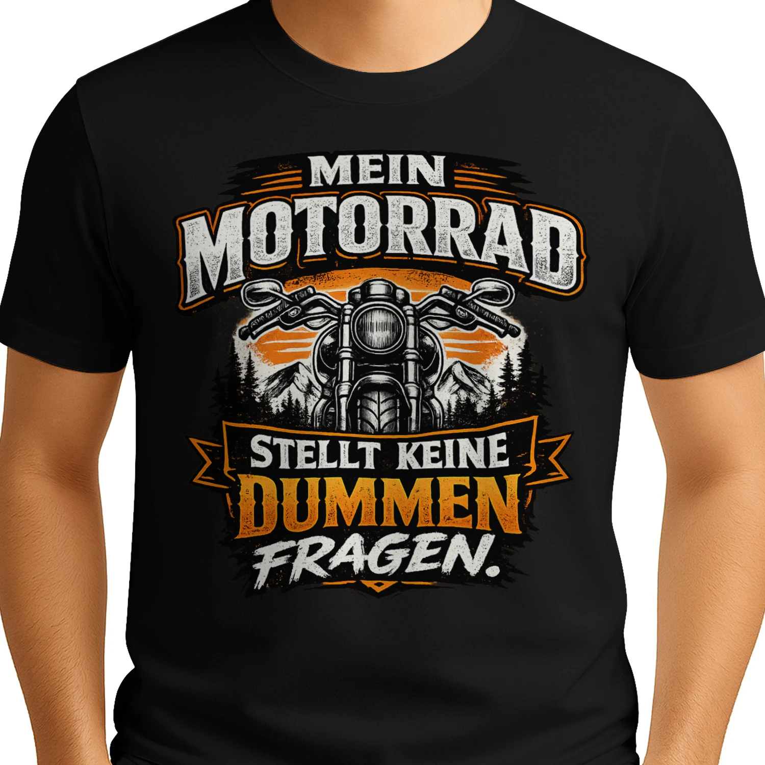 T-shirt - Mein Motorrad stellt keine dummen Fragen.