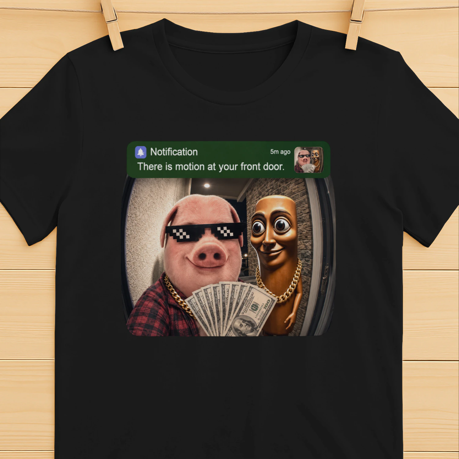 Funny Front Door Notification Meme T-Shirt