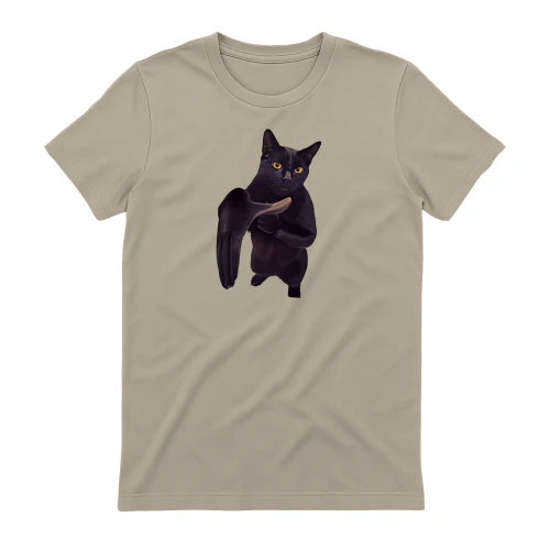 Black Cat Clapping Tshirt Copy 2