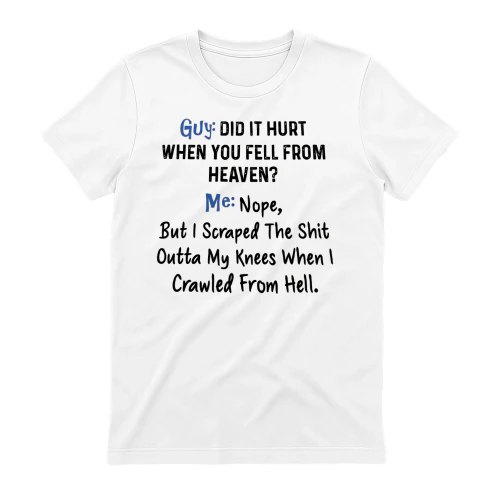 Did It Hurt When You Fell From Heaven? Funny Sarcastic T-Shirt