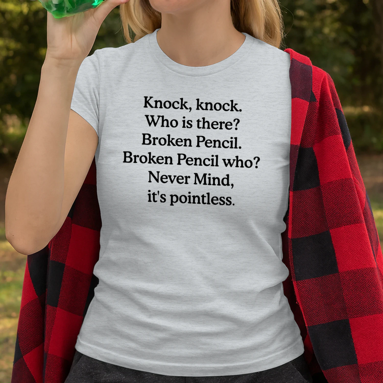 Knock, knock. Who is there? Broken Pencil T-Shirt