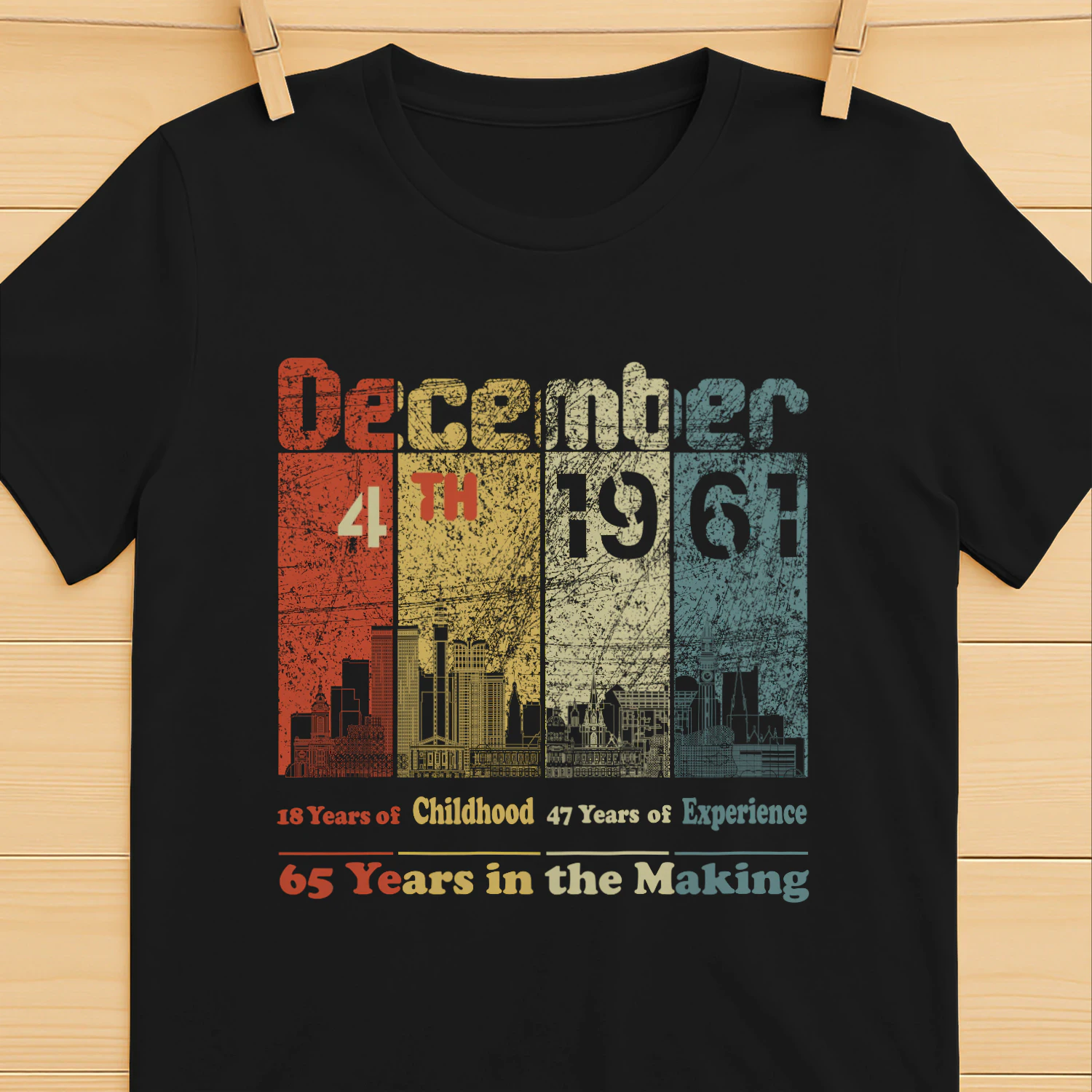 December 4th 1961 – 65 Years in the Making Vintage Birthday Shirt