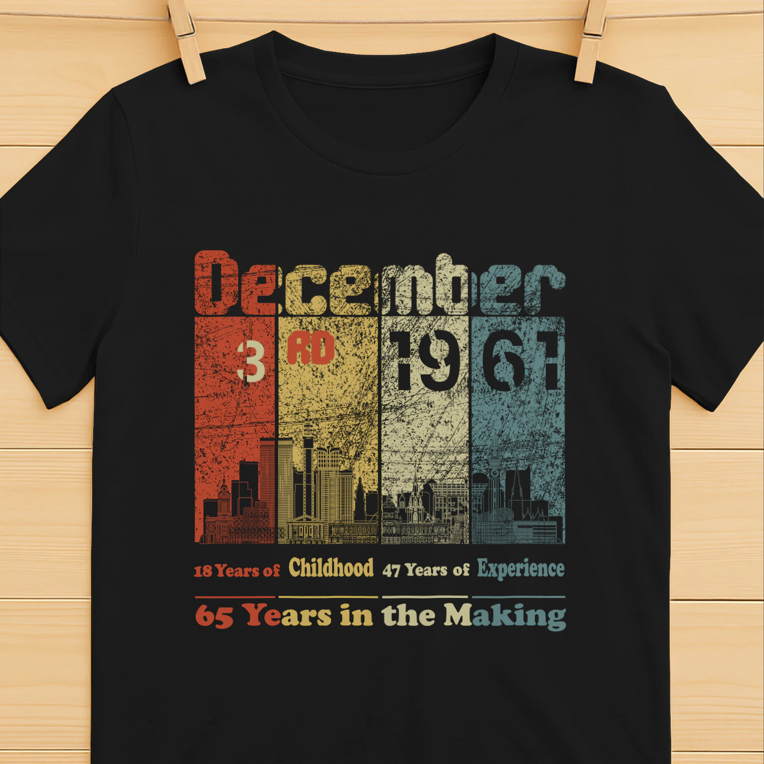 December 3rd 1961 – 65 Years in the Making Vintage Birthday Shirt