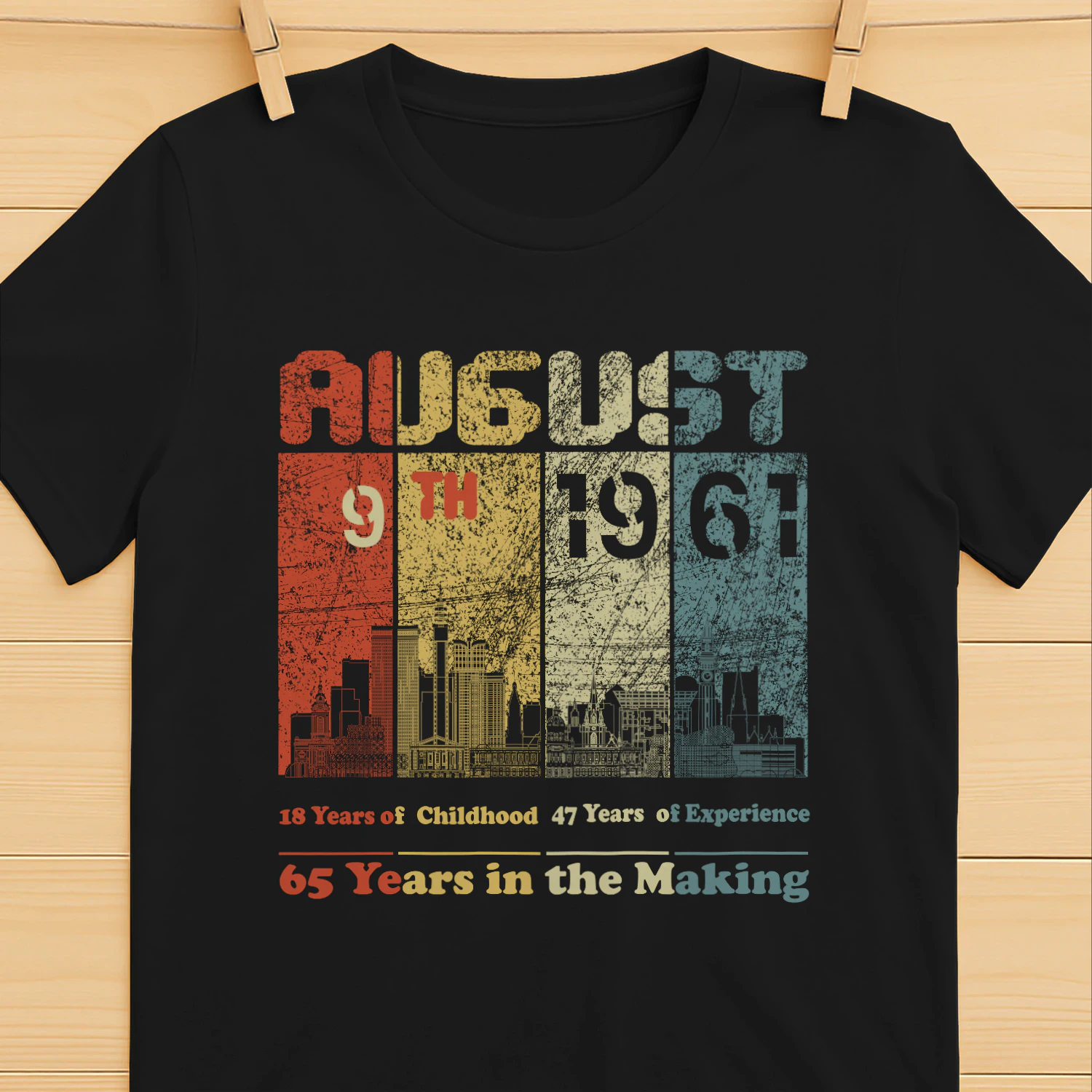 August 9th 1961 – 65 Years in the Making Vintage Birthday Shirt