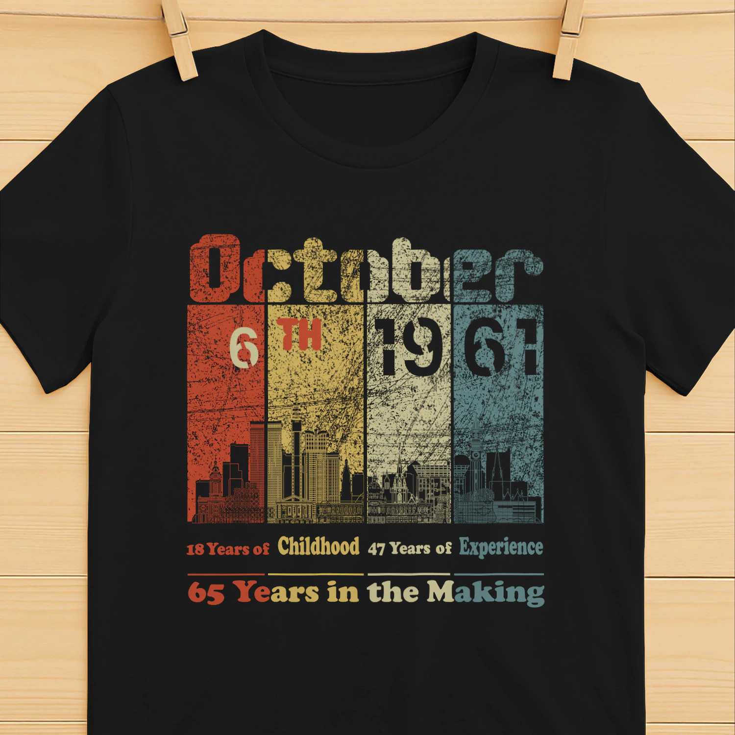 October 6th 1961 – 65 Years in the Making Vintage Birthday Shirt