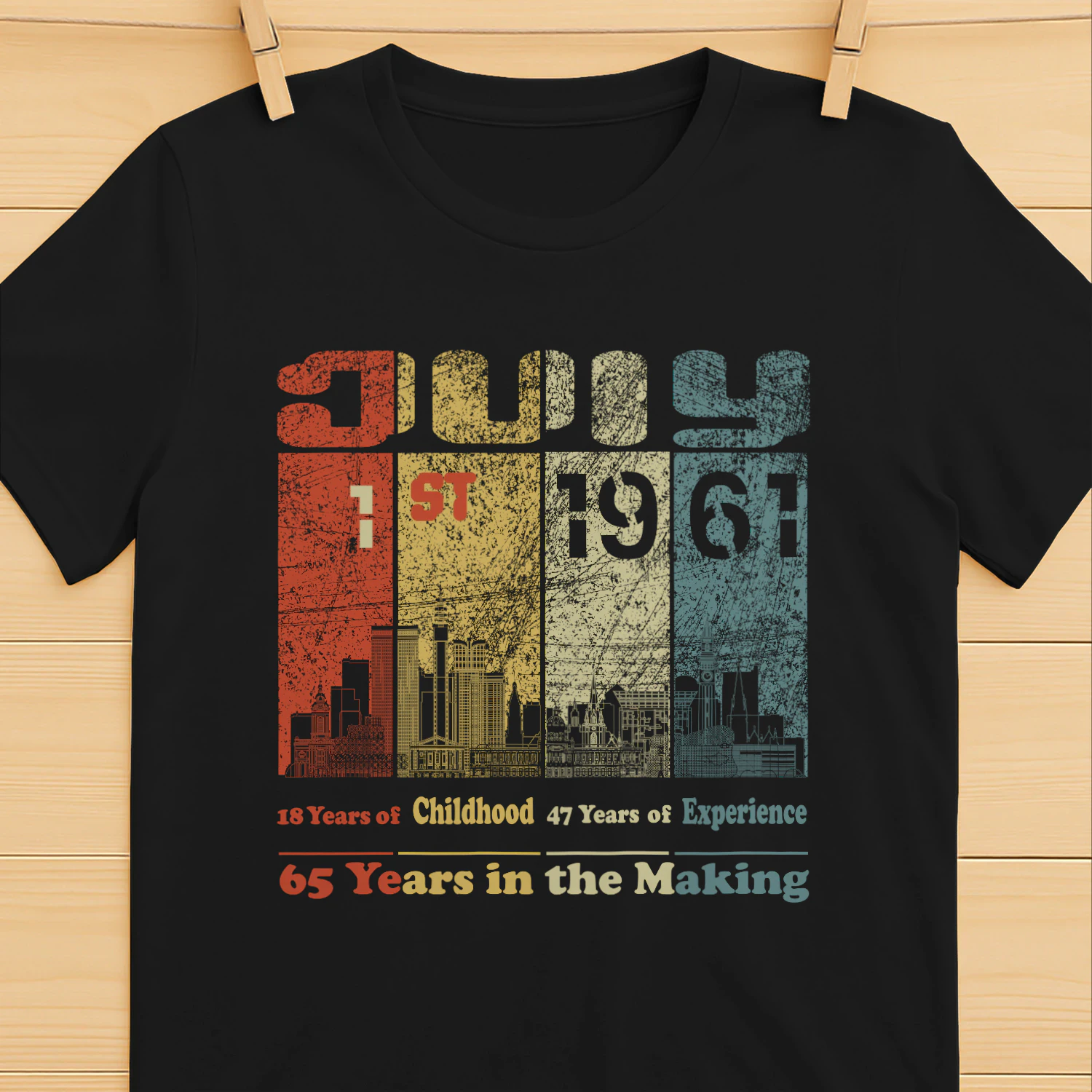 July 1st 1961 – 65 Years in the Making Vintage Birthday Shirt