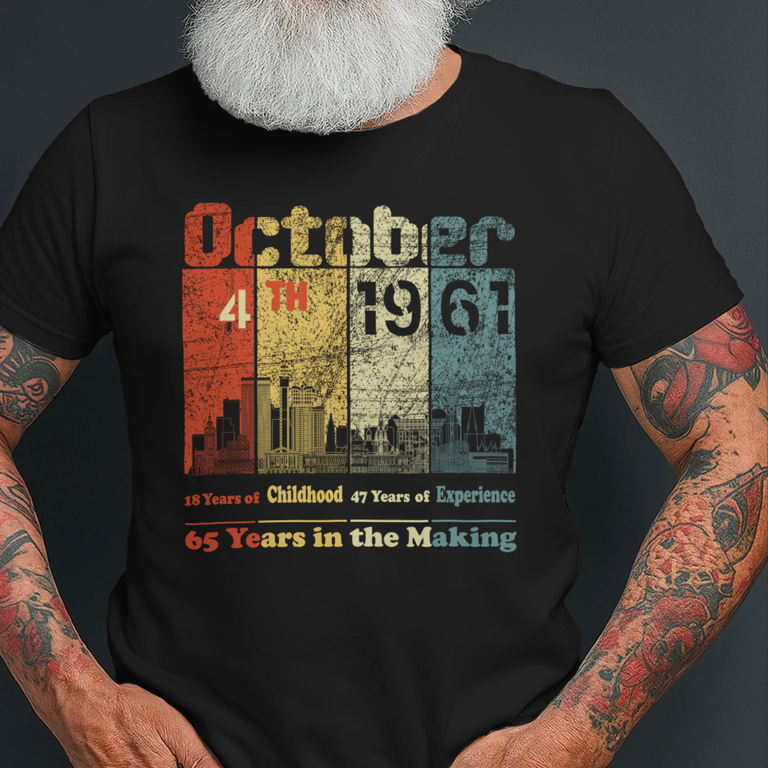 October 4th 1961 – 65 Years in the Making Vintage Birthday Shirt