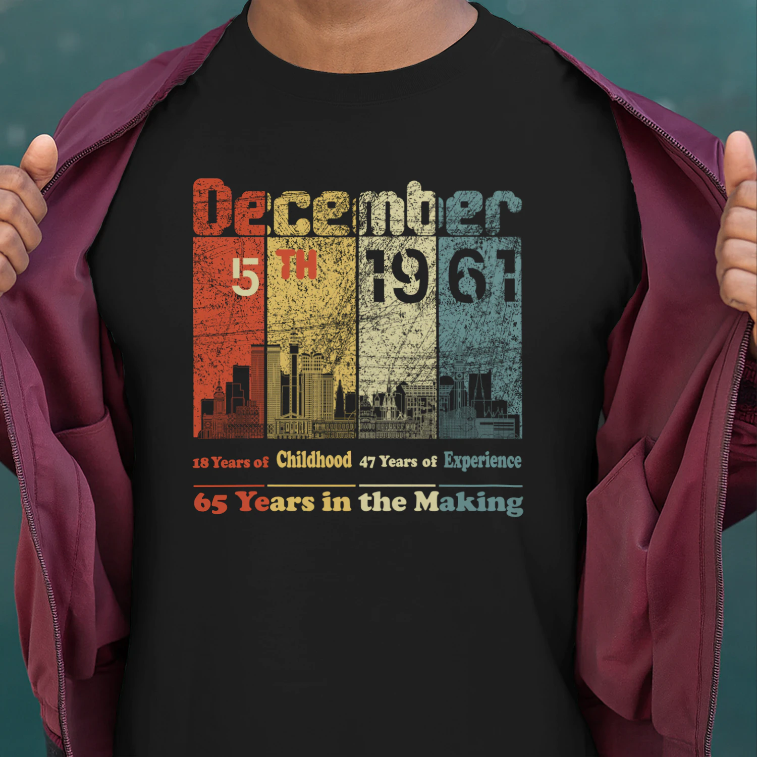 December 5th 1961 – 65 Years in the Making Vintage Birthday Shirt