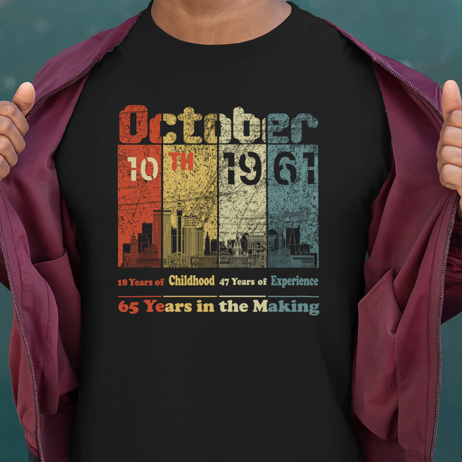 October 10th 1961 – 65 Years in the Making Vintage Birthday Shirt