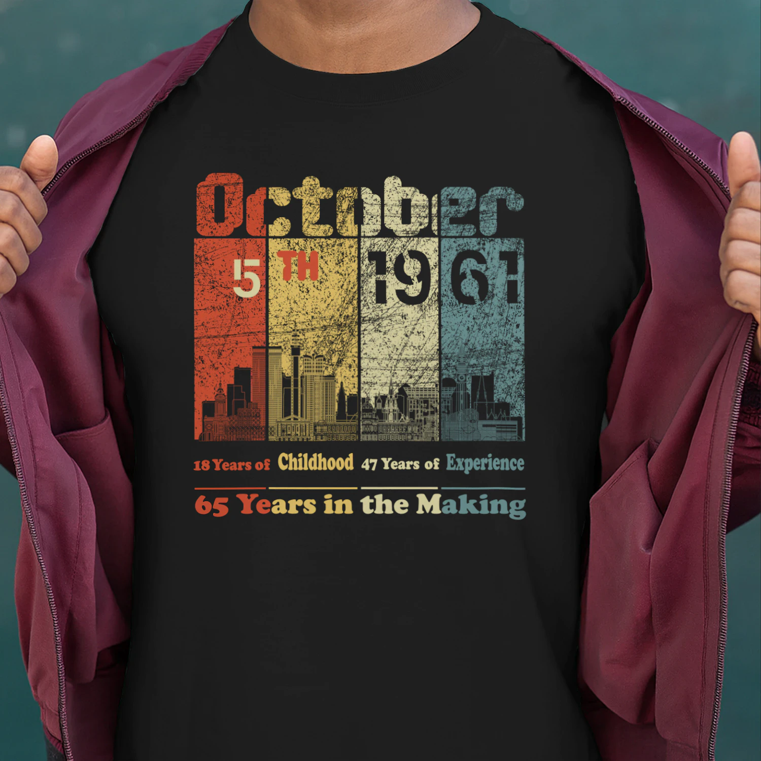 October 5th 1961 – 65 Years in the Making Vintage Birthday Shirt