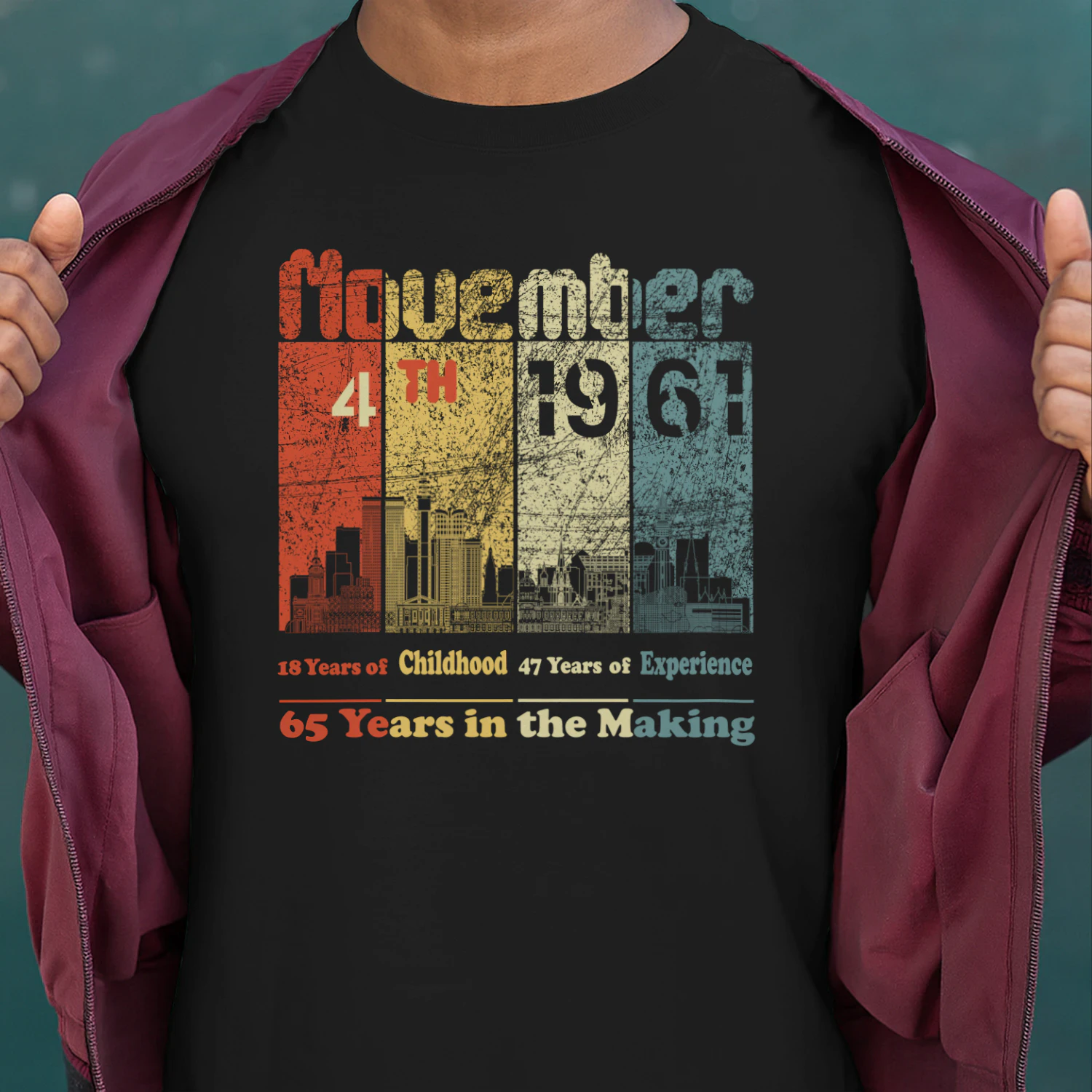 November 4th 1961 – 65 Years in the Making Vintage Birthday Shirt