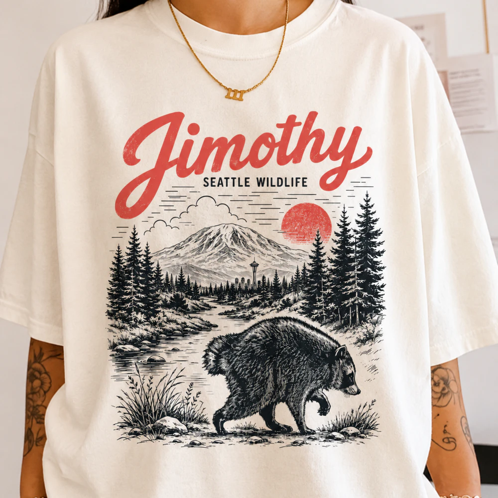 Jimothy Seattle Wildlife Bear Graphic Unisex T-Shirt