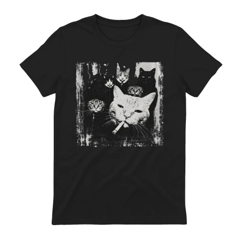 Grunge Katzen Gang Vintage T-Shirt