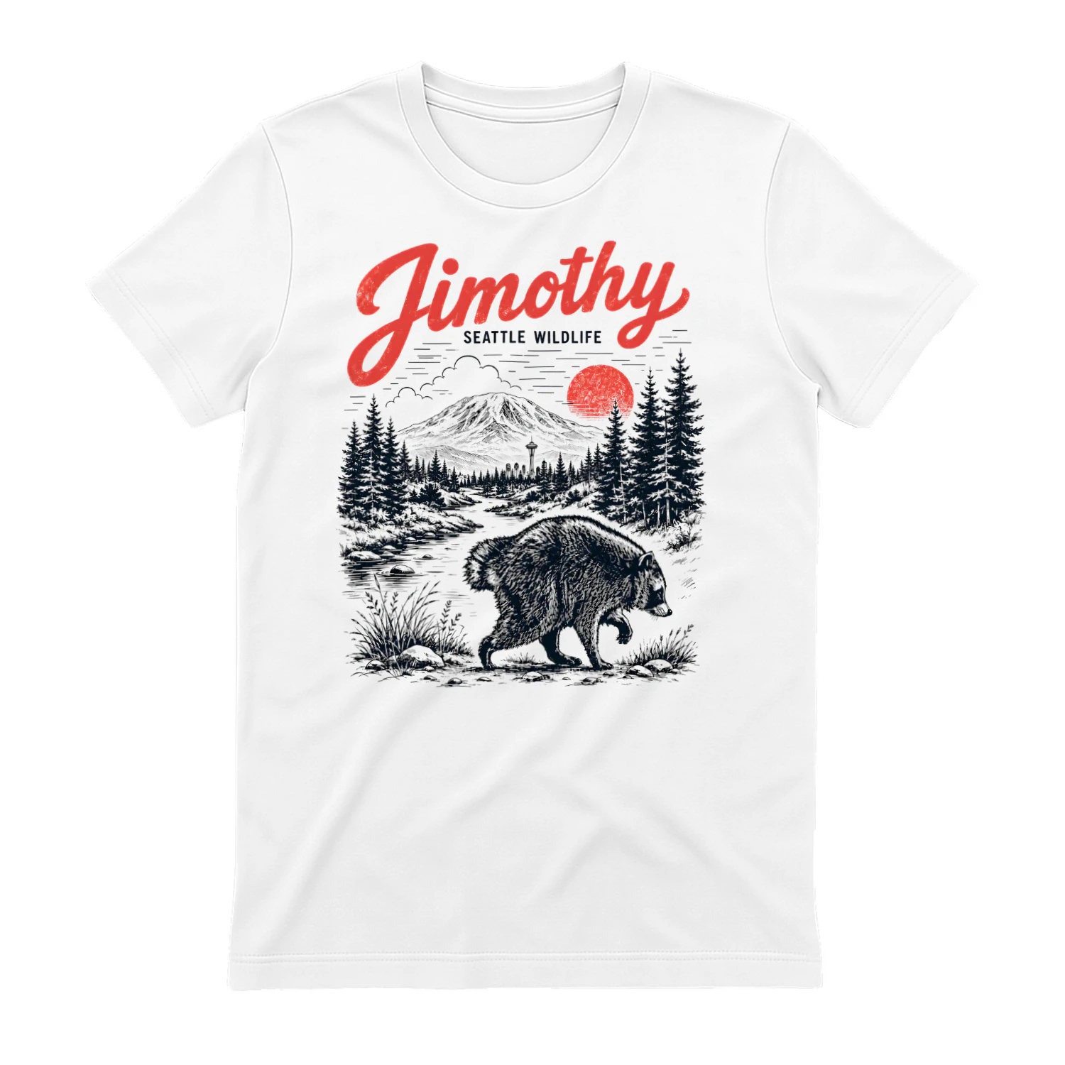 Jimothy Seattle Wildlife Bear Graphic Unisex T-Shirt