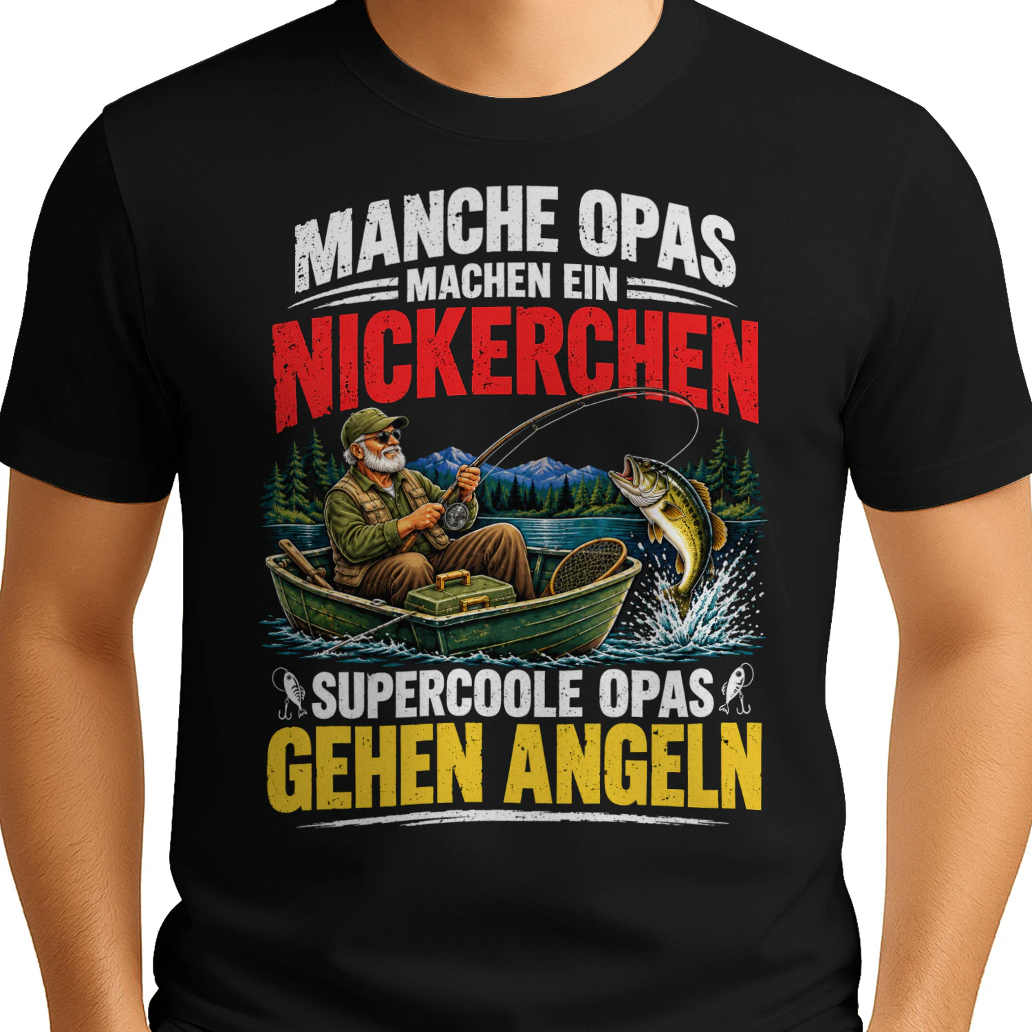 Manche Opas machen ein Nickerchen, supercoole Opas gehen angeln