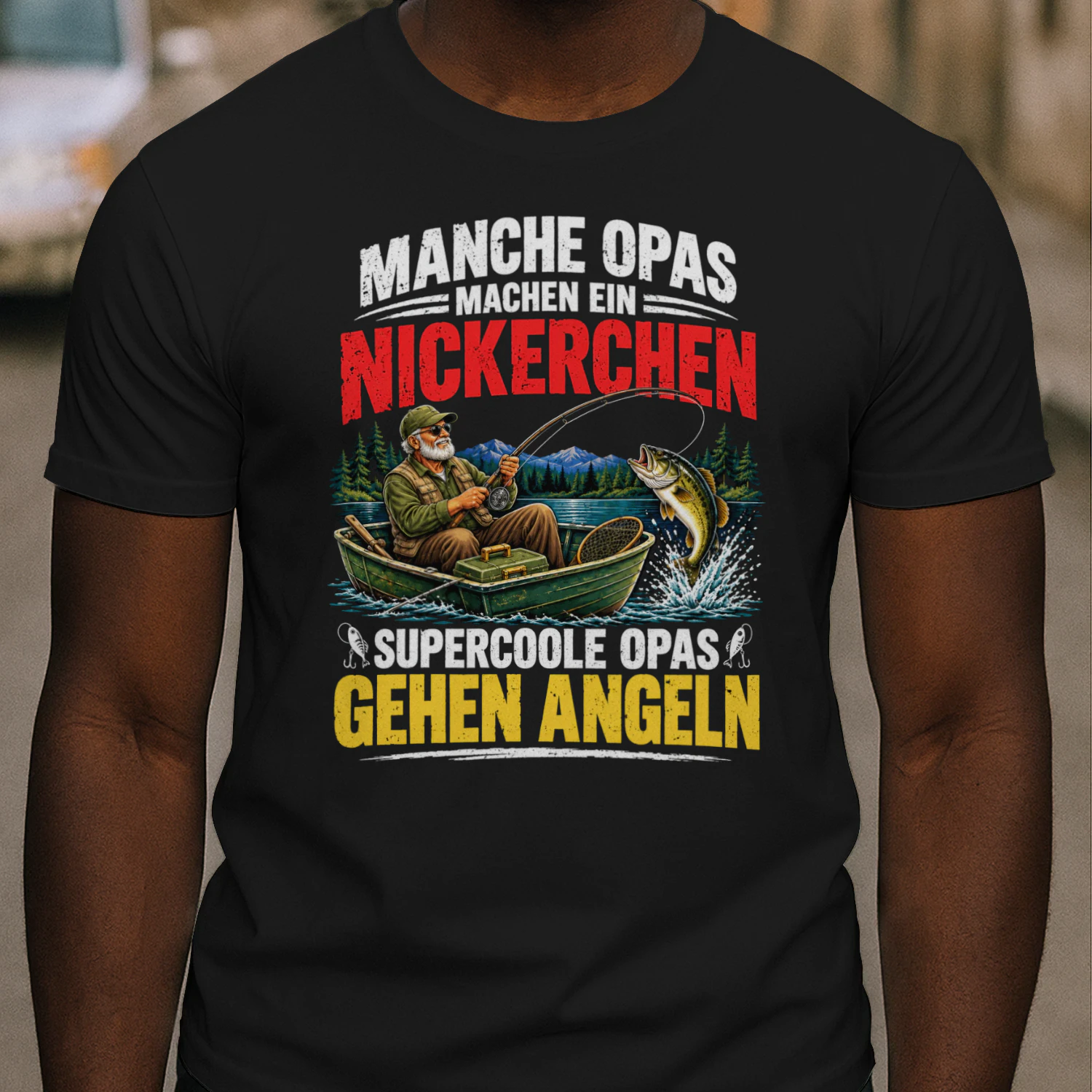 Manche Opas machen ein Nickerchen, supercoole Opas gehen angeln