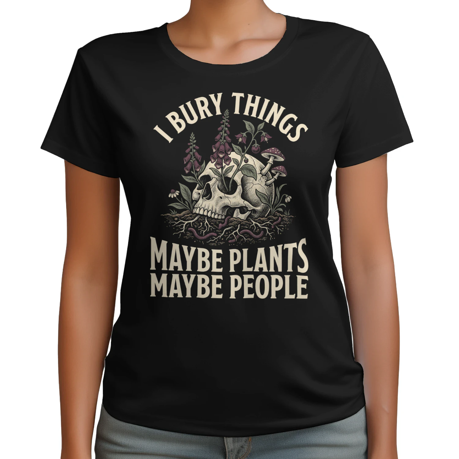 I Bury Things Maybe Plants Maybe People Skull