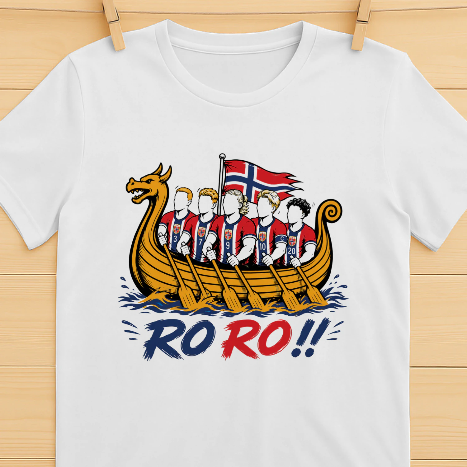 RO RO Norway Fan Shirt | Viking Boat Soccer Supporter Tee