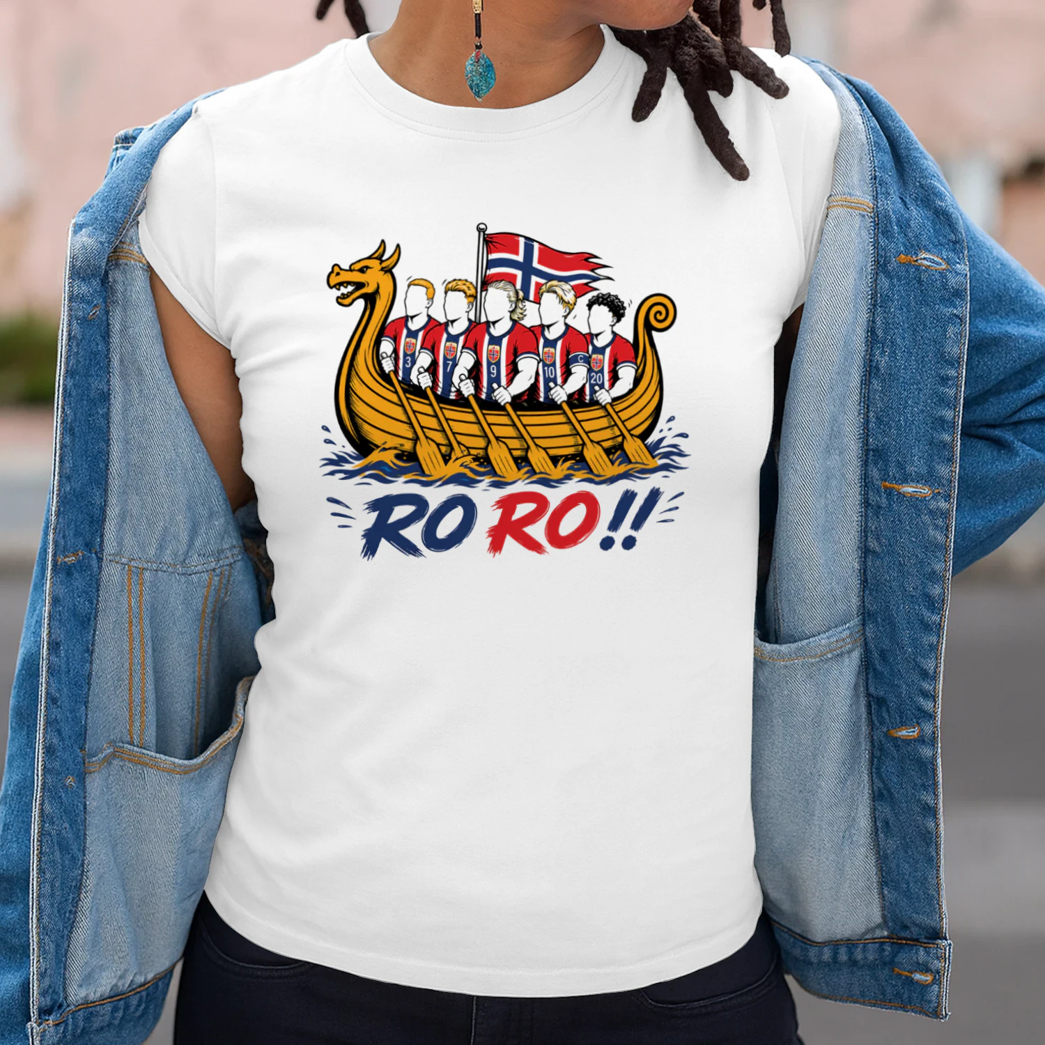 RO RO Norway Fan Shirt | Viking Boat Soccer Supporter Tee