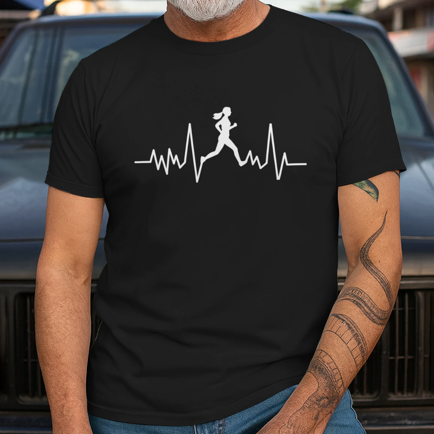 Running Heartbeat - Runner & Jogger T-Shirt