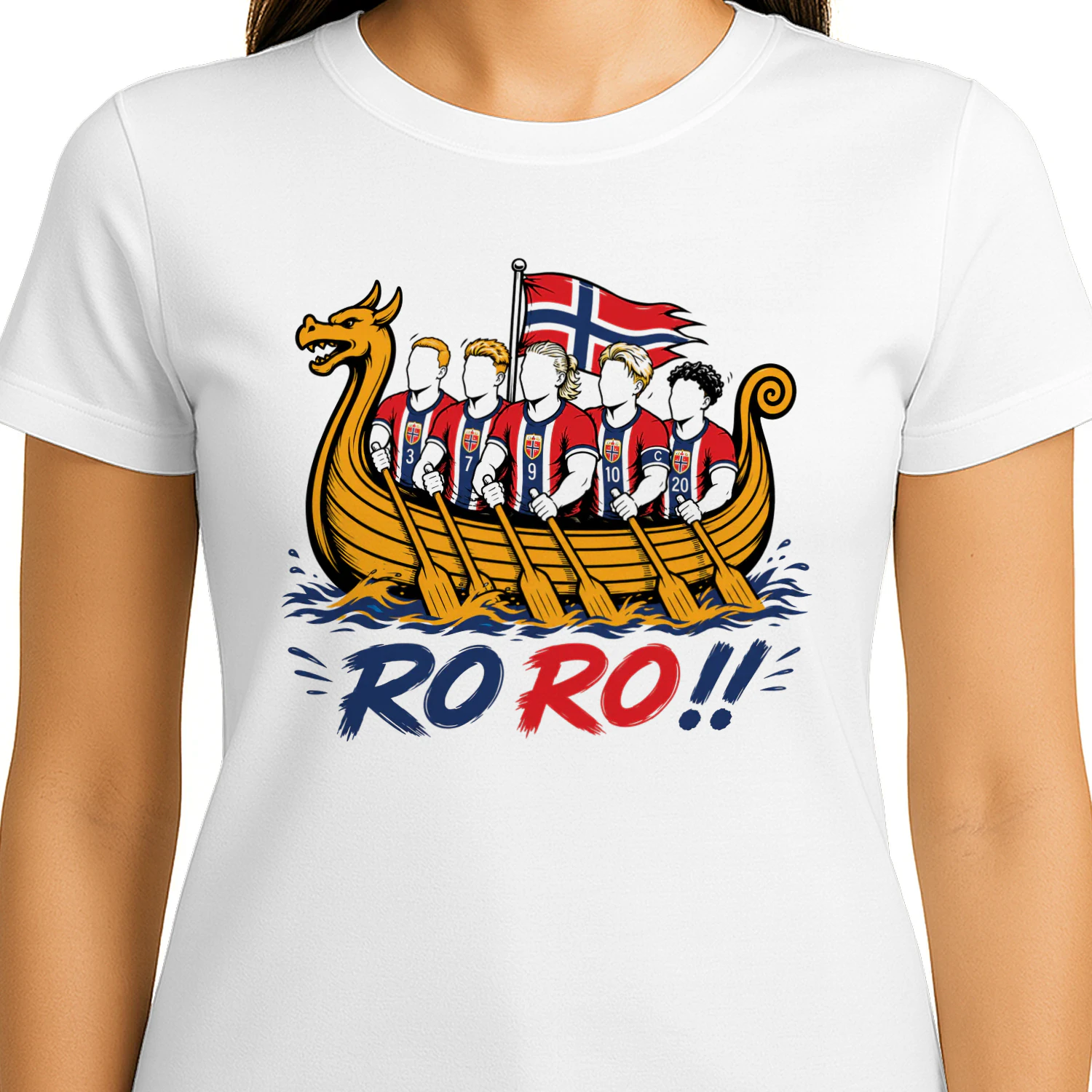 RO RO Norway Fan Shirt | Viking Boat Soccer Supporter Tee