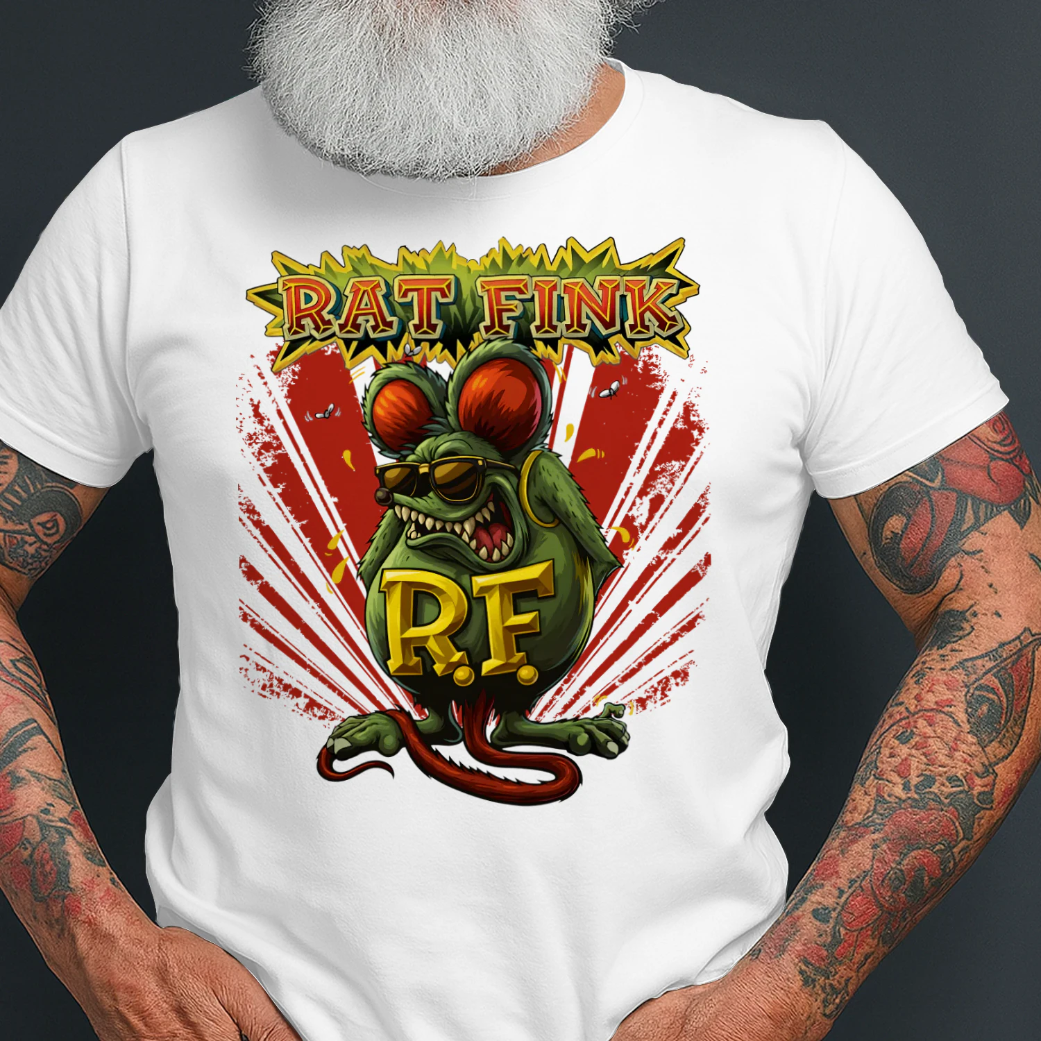 Rat Fink Monster Hot Rod – Vintage Kustom Kulture Cartoon Car Guy Tee Funny Car Art