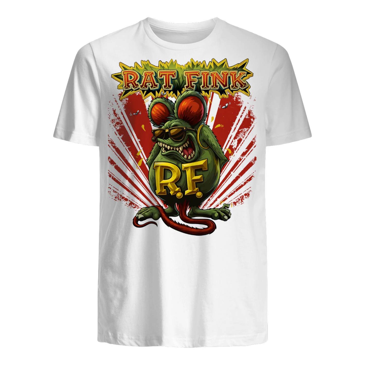 Rat Fink Monster Hot Rod – Vintage Kustom Kulture Cartoon Car Guy Tee Funny Car Art