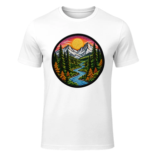 Bergfluss Sonnenuntergang– Wald, Natur, Outdoor