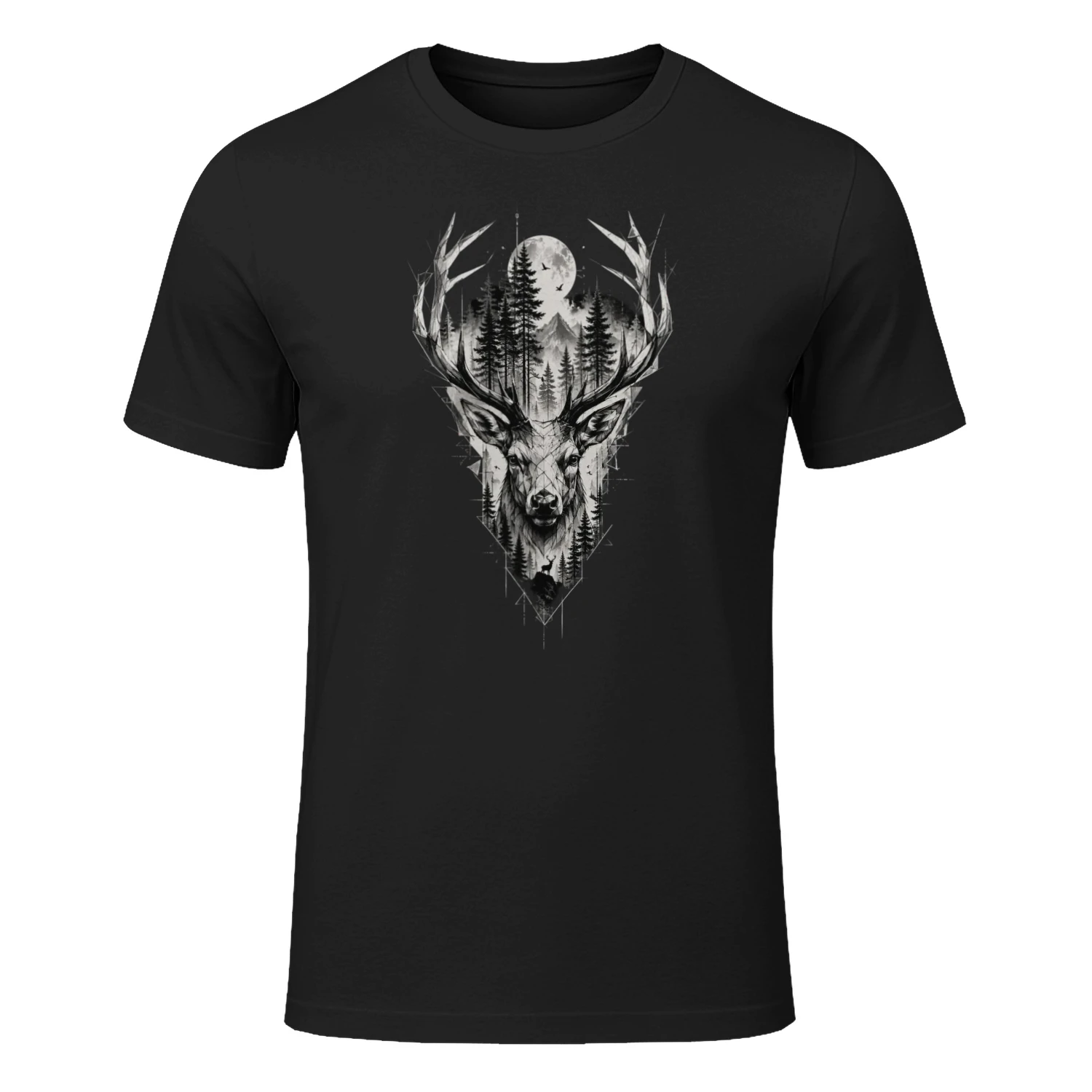 Majestätisches Hirsch-Geweih Wald & Berge Wildtier T-Shirt