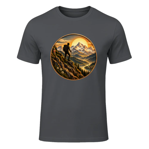 Alpen Wanderer Sonnenuntergang T-Shirt