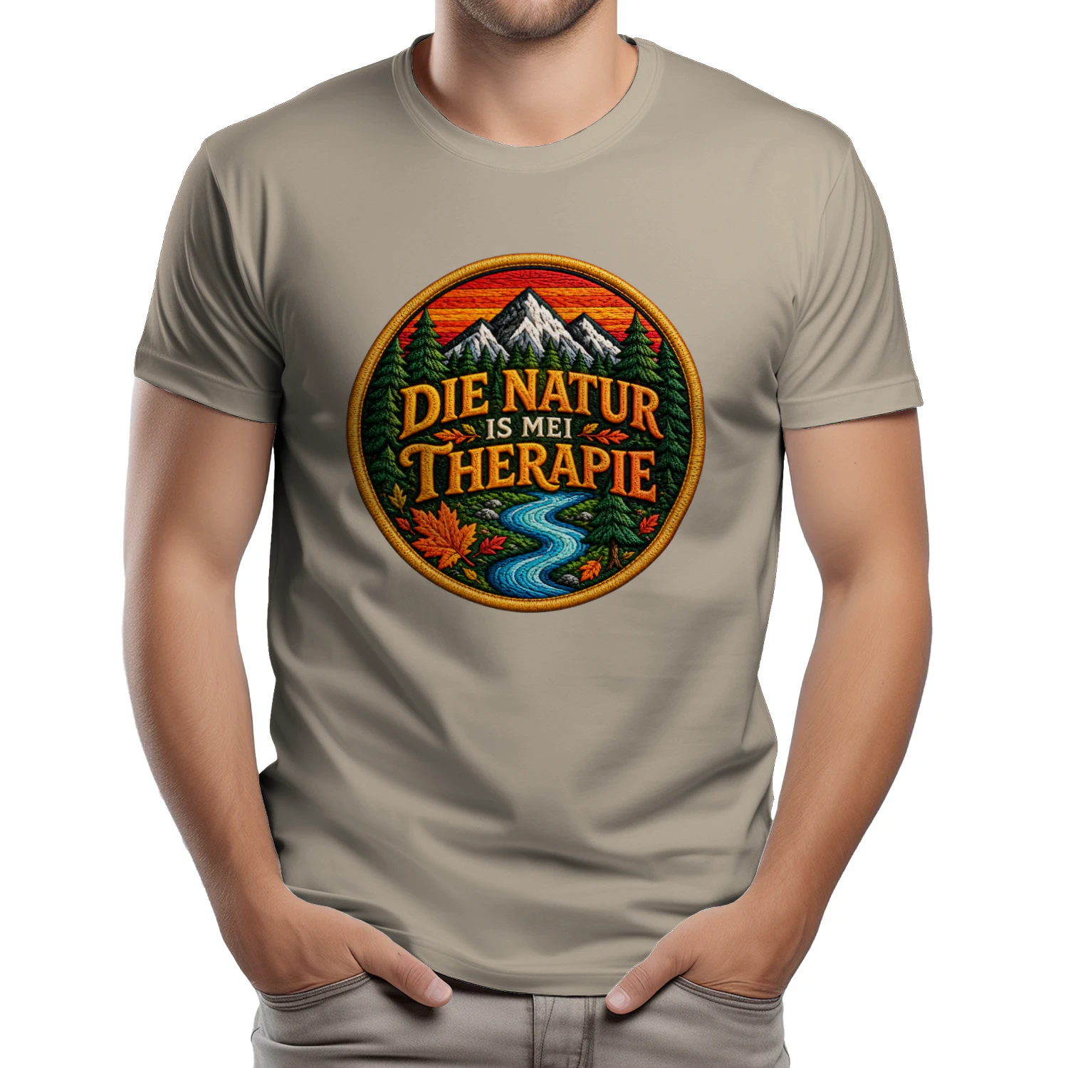 Erkunde Zelt Berge T-Shirt – Camping, Fluss, Outdoor