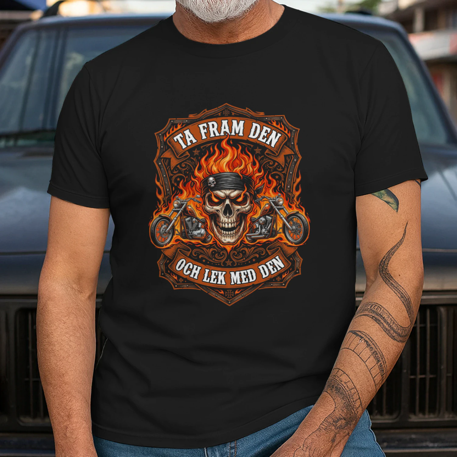 Flame Skull Chopper