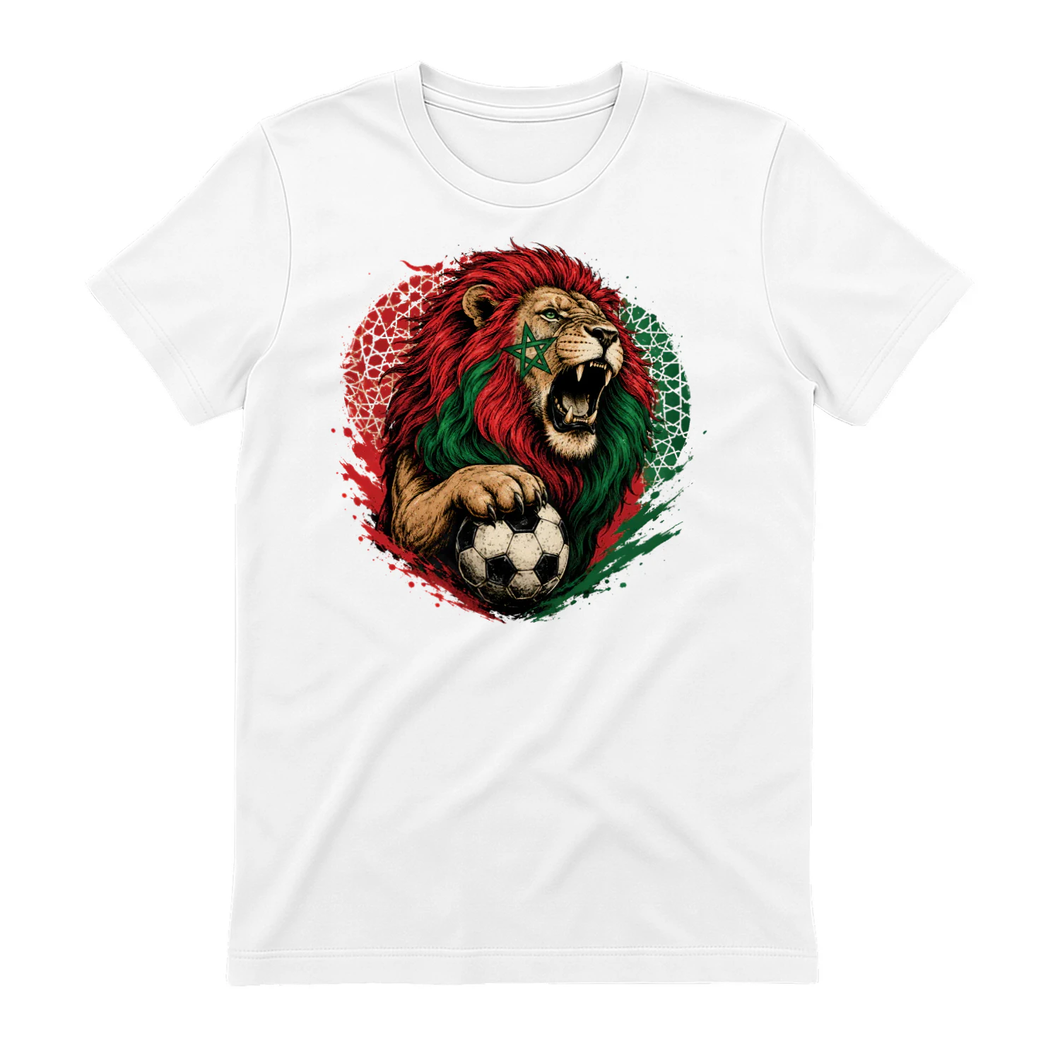 Morocco World Cup Lion Shirt, Atlas Lion Soccer T-Shirt, Moroccan Football Fan Tee, World Cup Supporter Gift, Red Green Lion Graphic Tee