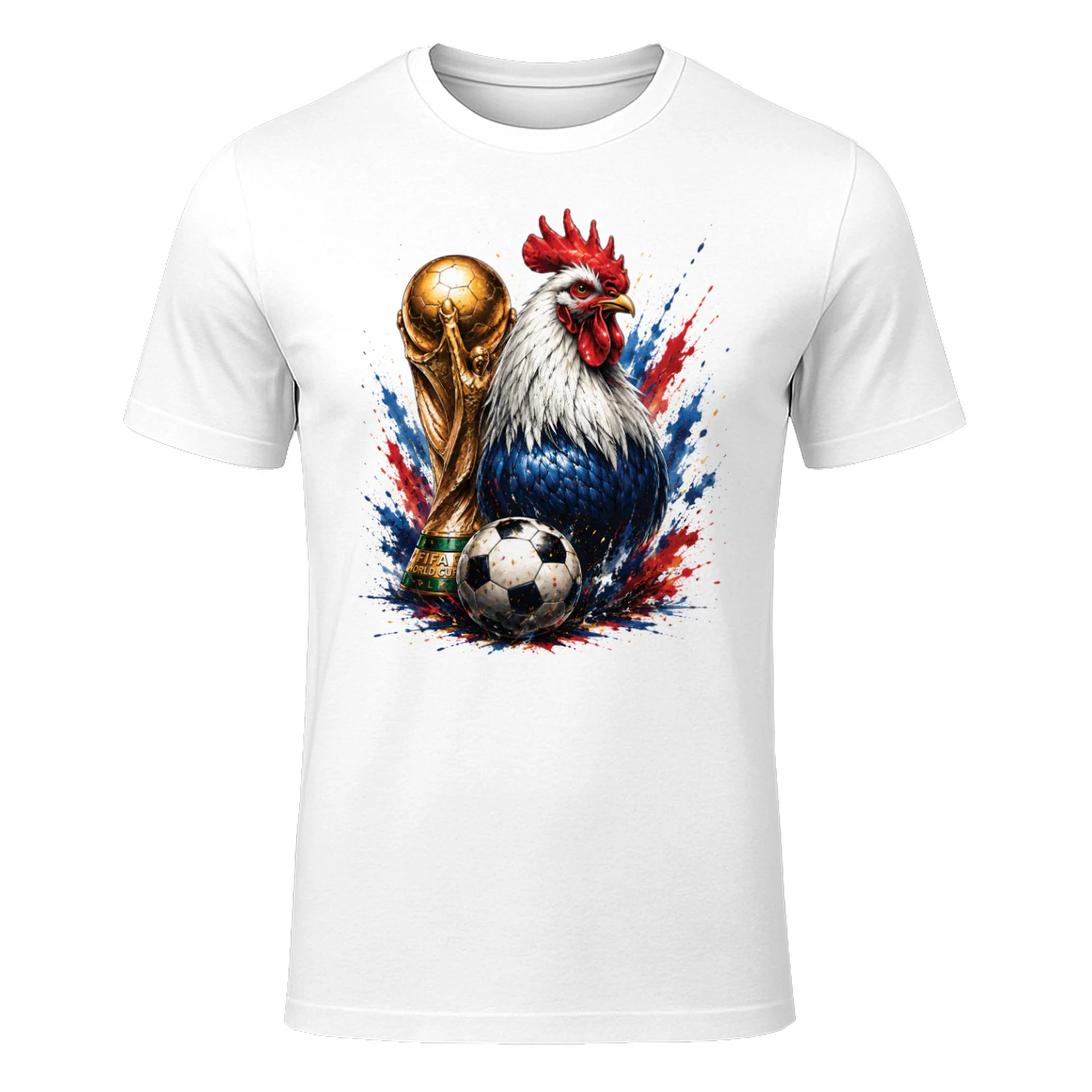 France World Cup Rooster Shirt, Le Coq Soccer T-Shirt, French Football Fan Tee, World Cup Supporter Gift, Red Blue White Rooster Graphic Tee