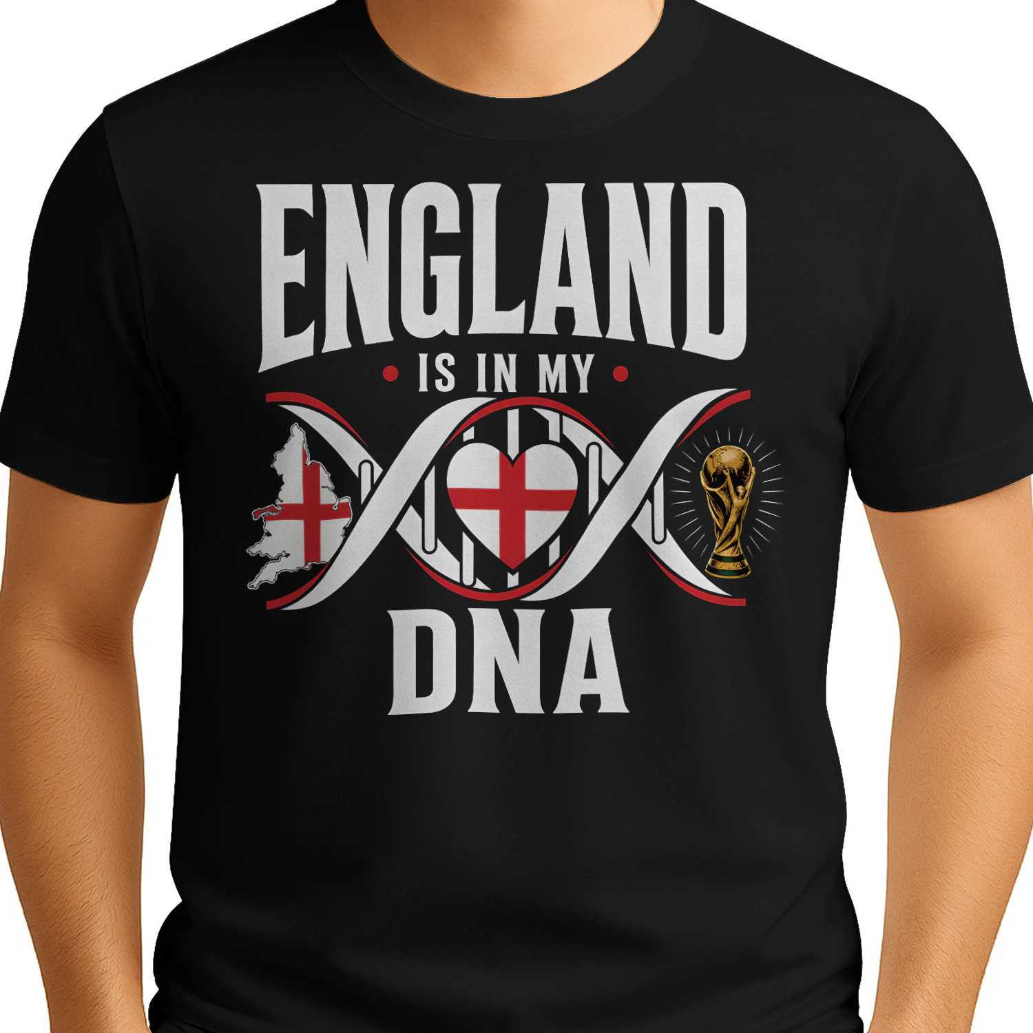 England Is In My DNA Shirt, England DNA T-Shirt, English Flag Tee, England Football Fan Shirt, World Cup Soccer Shirt, Patriotic England Gift