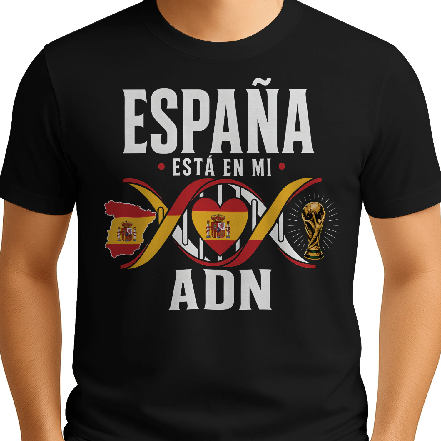 España Está En Mi ADN Shirt, Spain DNA T-Shirt, Spanish Flag Tee, Spain Football Fan Shirt, World Cup Soccer Shirt, Patriotic Spain Gift