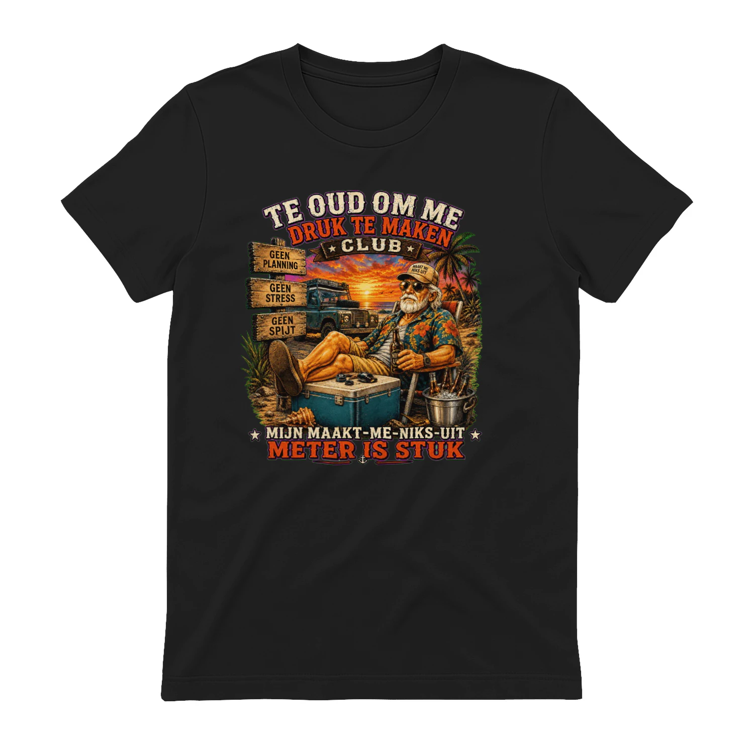 Te Oud Om Me Druk Te Maken Club – Grappig Heren T-shirt