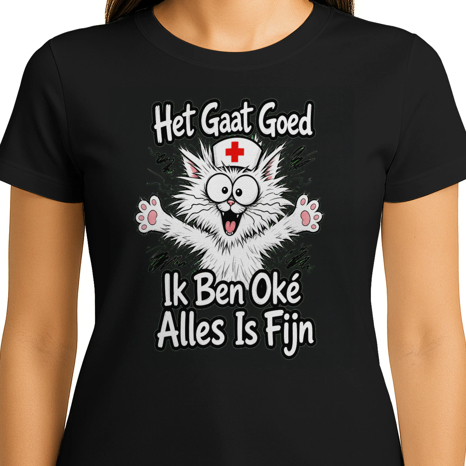 Het Gaat Goed Ik Ben Oké – Grappig Verpleegkundige T-shirt