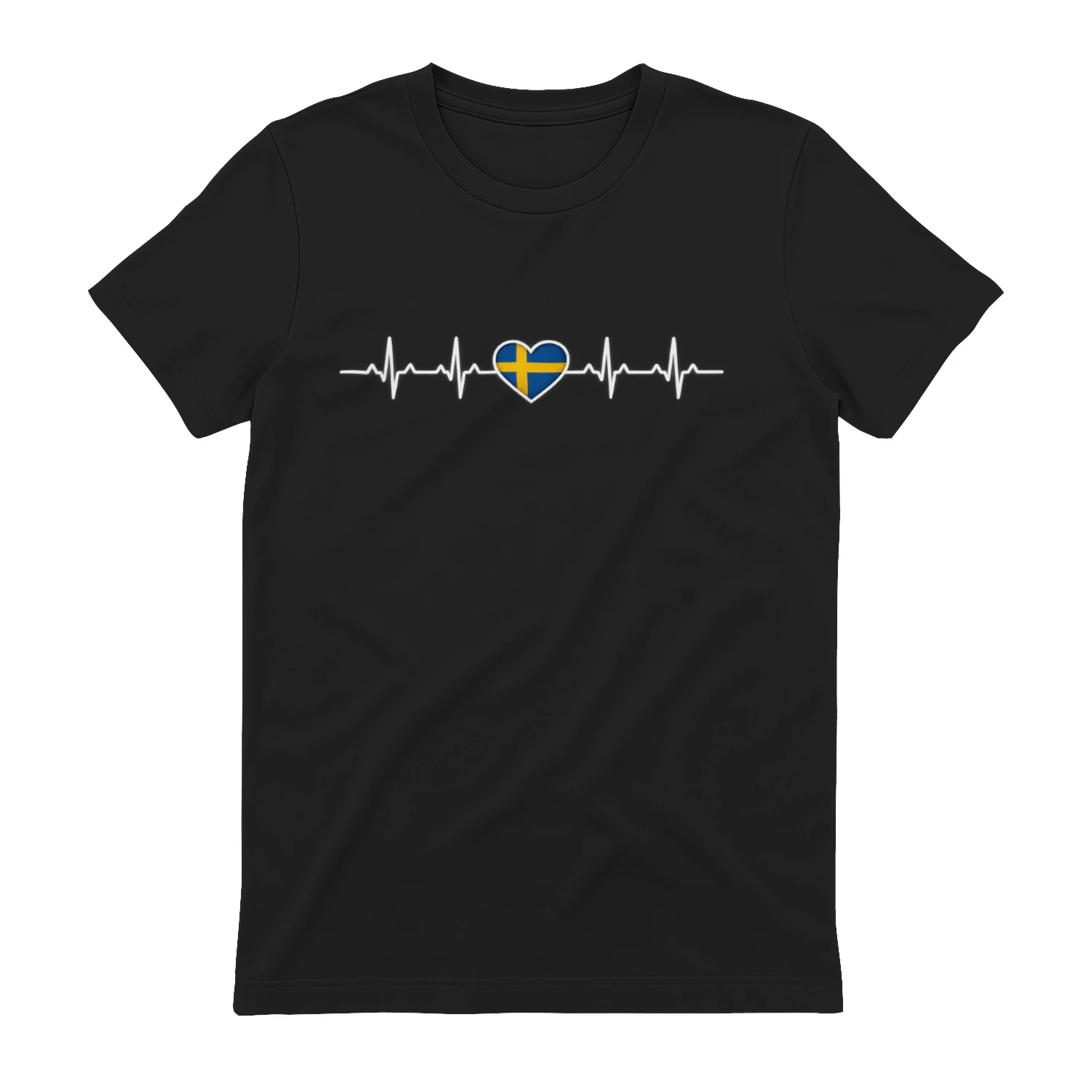 Sweden Flag Heartbeat T-Shirt