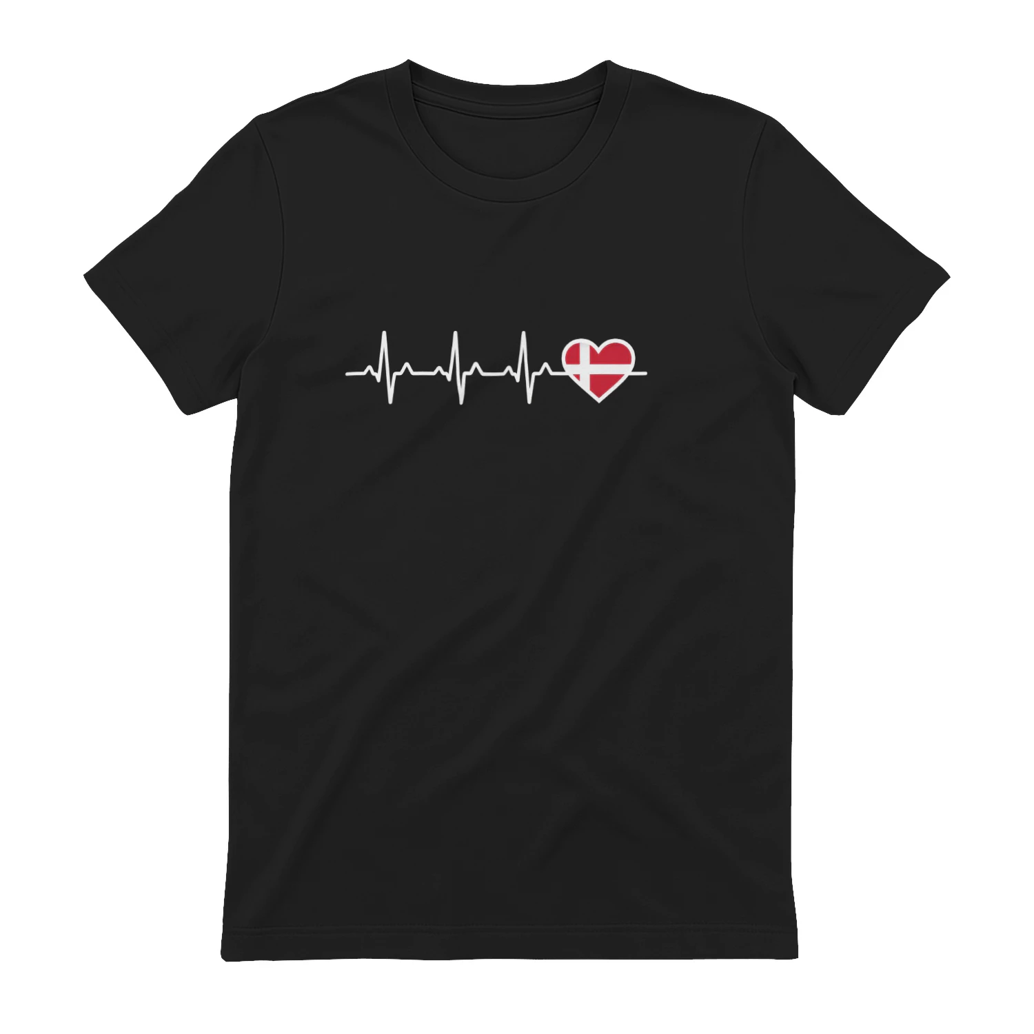 Denmark Flag Heartbeat Shirt